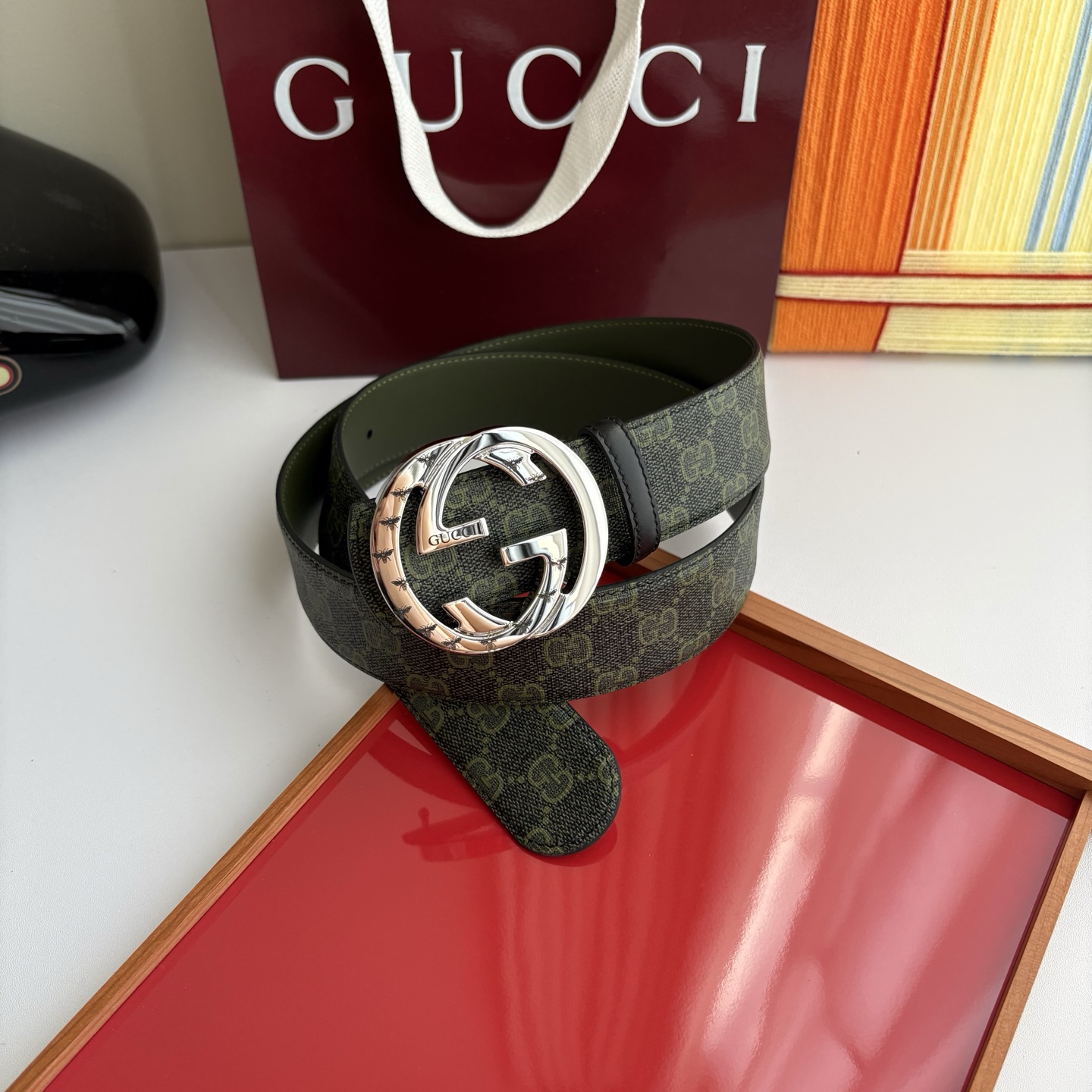 Gucci 经典原单品质，Pvc印花搭配原单精品挂扣，精工制作，细节看图，实物拍摄，高端奢华，宽度4.0