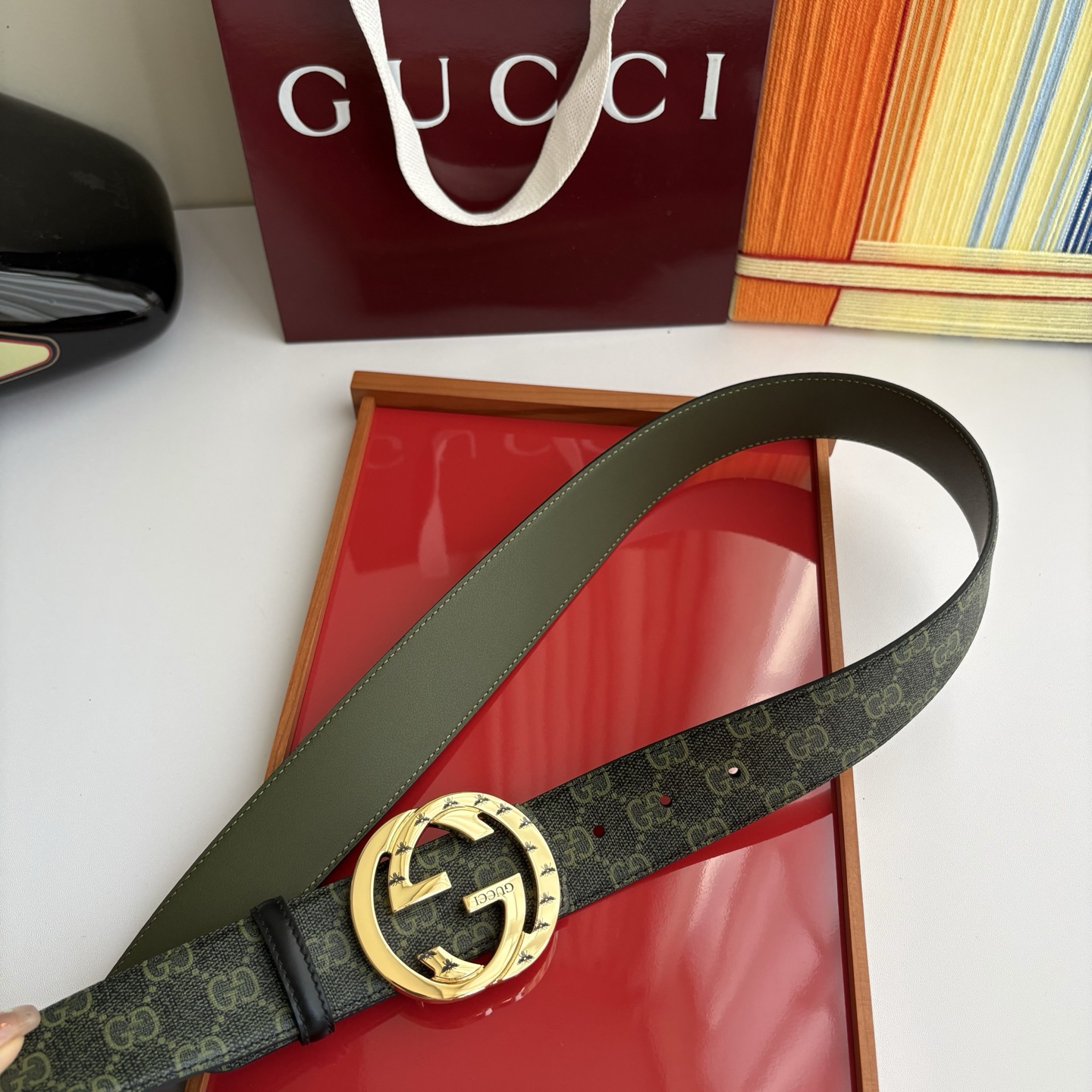 Gucci 经典原单品质，Pvc印花搭配原单精品挂扣，精工制作，细节看图，实物拍摄，高端奢华，宽度4.0