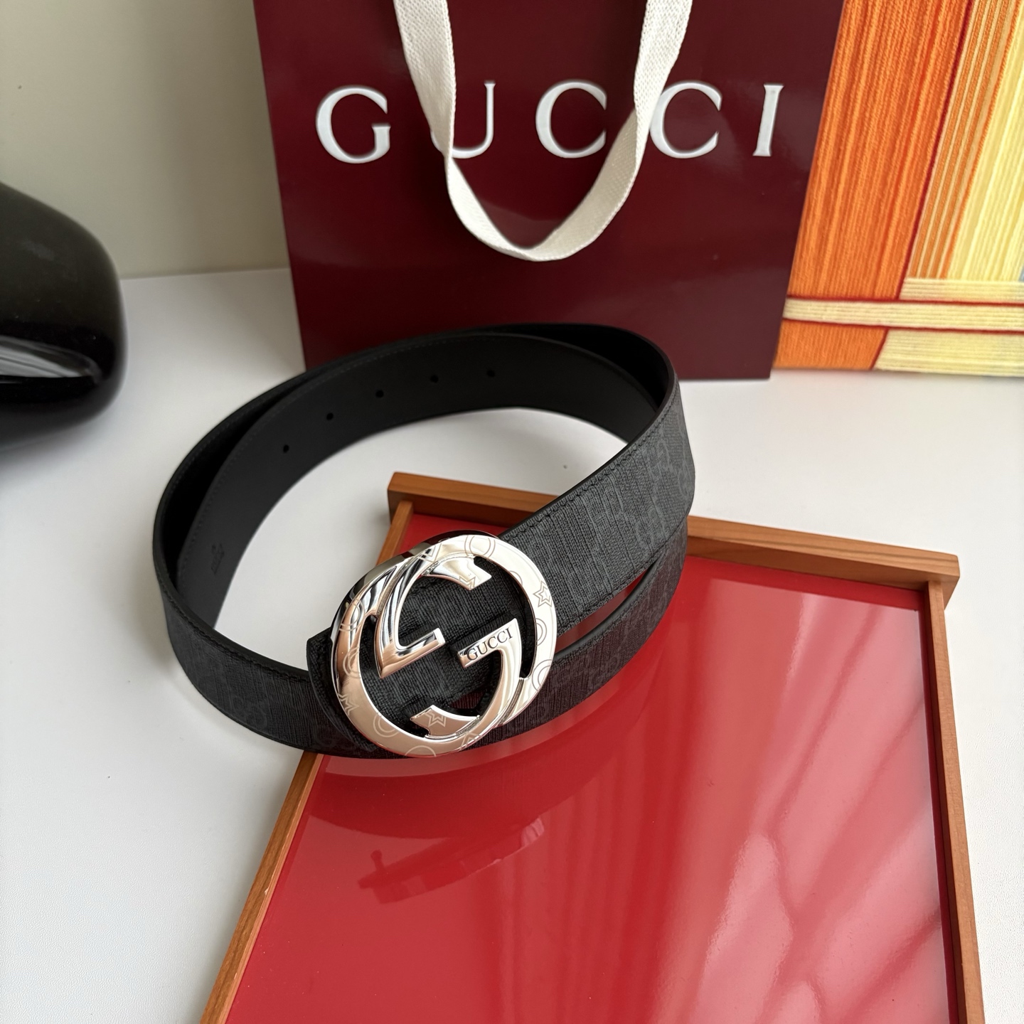 Gucci 经典原单品质，Pvc印花配原版皮底，原单精品挂扣，精工制作，细节看图，实物拍摄，高端奢华，宽