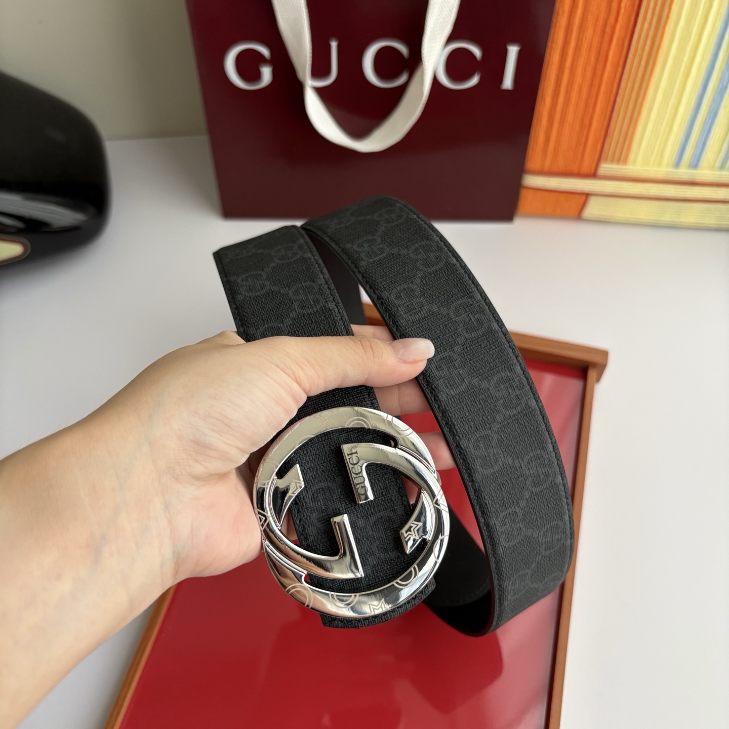 Gucci 经典原单品质，Pvc印花配原版皮底，原单精品挂扣，精工制作，细节看图，实物拍摄，高端奢华，宽