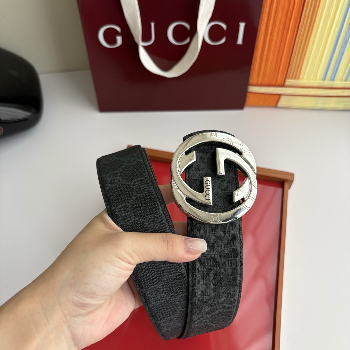Gucci 经典原单品质，Pvc印花配原版皮底，原单精品挂扣，精工制作，细节看图，实物拍摄，高端奢华，宽