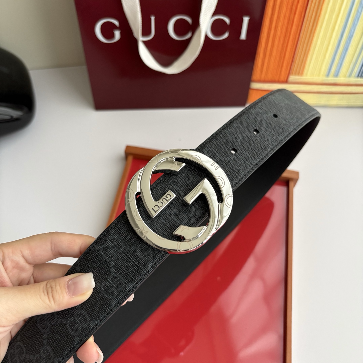 Gucci 经典原单品质，Pvc印花配原版皮底，原单精品挂扣，精工制作，细节看图，实物拍摄，高端奢华，宽