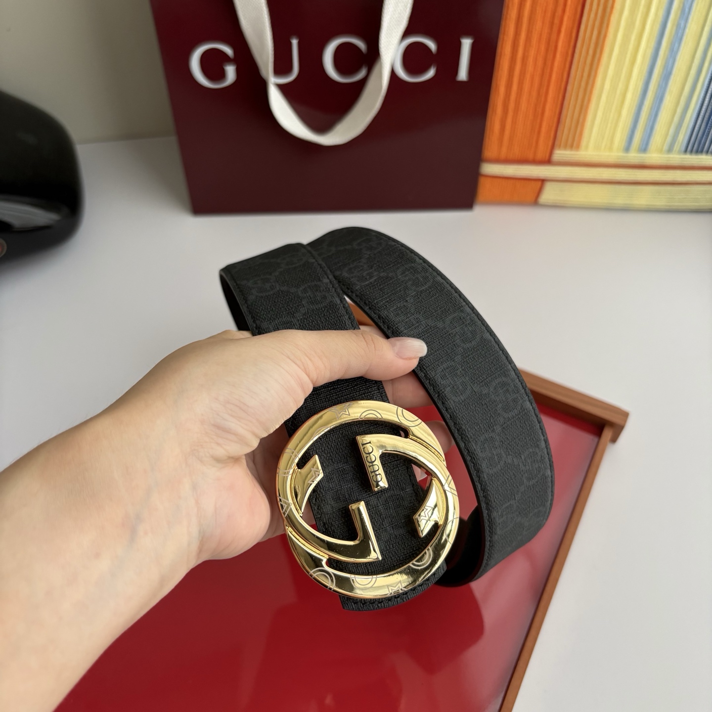 Gucci 经典原单品质，Pvc印花配原版皮底，原单精品挂扣，精工制作，细节看图，实物拍摄，高端奢华，宽