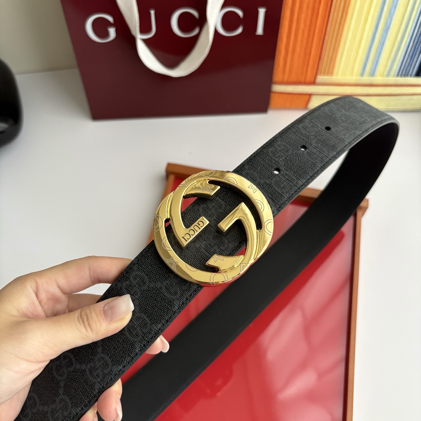 Gucci 经典原单品质，Pvc印花配原版皮底，原单精品挂扣，精工制作，细节看图，实物拍摄，高端奢华，宽
