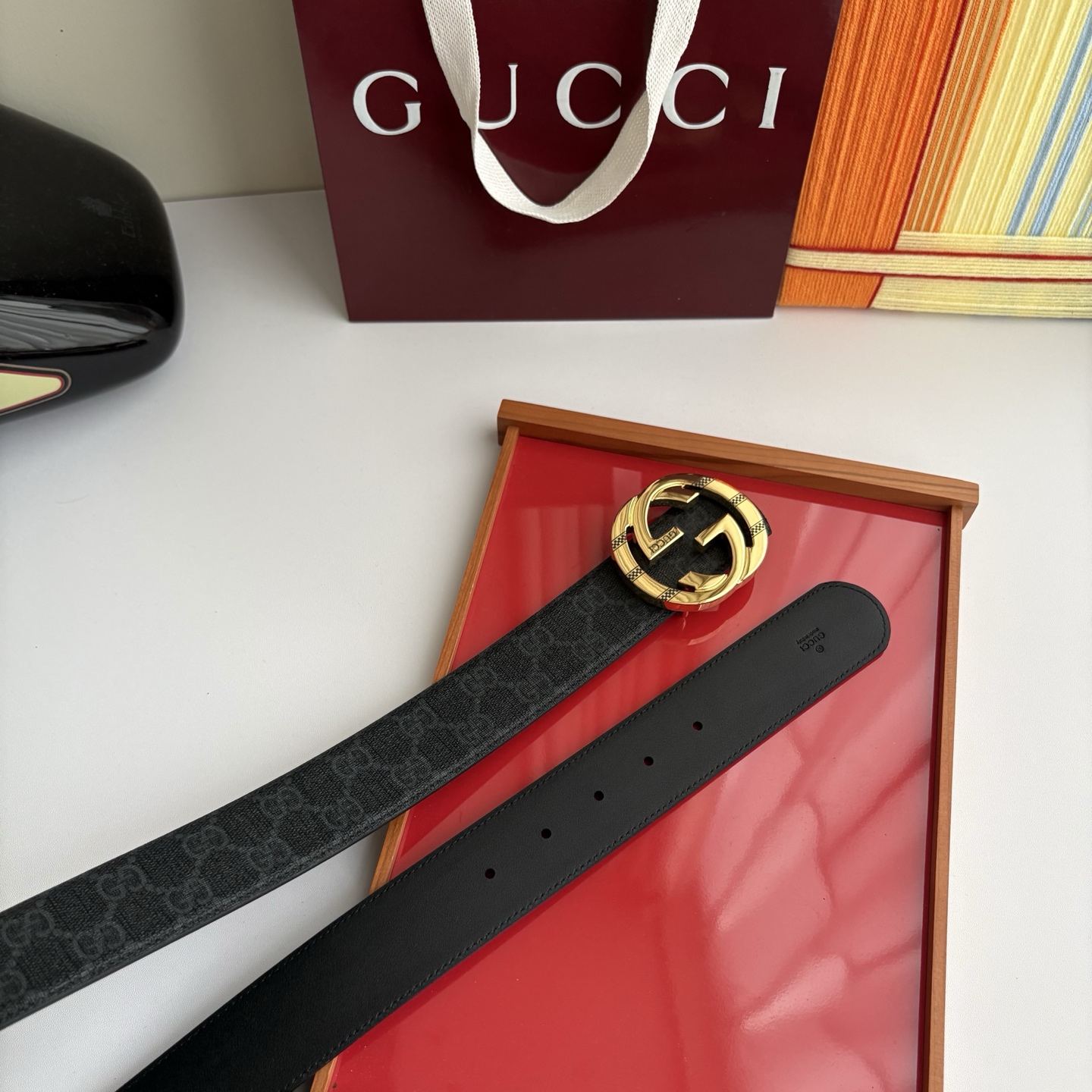 Gucci 经典原单品质，印花面搭配原版平纹底，精品铜扣，精工制作，细节看图，实物拍摄，高端奢华，宽度4