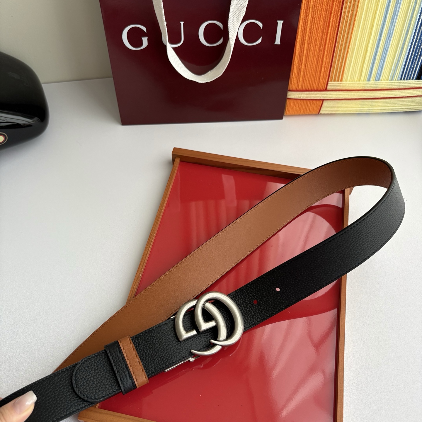 Gucci 经典原单品质，荔枝纹面搭土黄平纹底，精品旋转铜扣，精工制作，细节看图，实物拍摄，高端奢华，宽