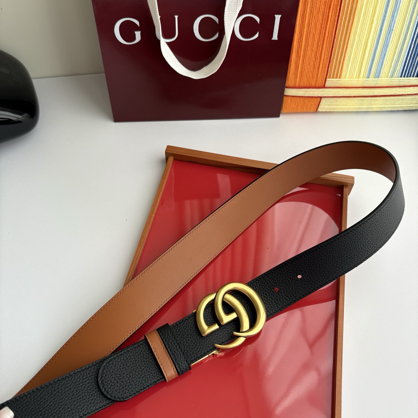 Gucci 经典原单品质，荔枝纹面搭土黄平纹底，精品旋转铜扣，精工制作，细节看图，实物拍摄，高端奢华，宽