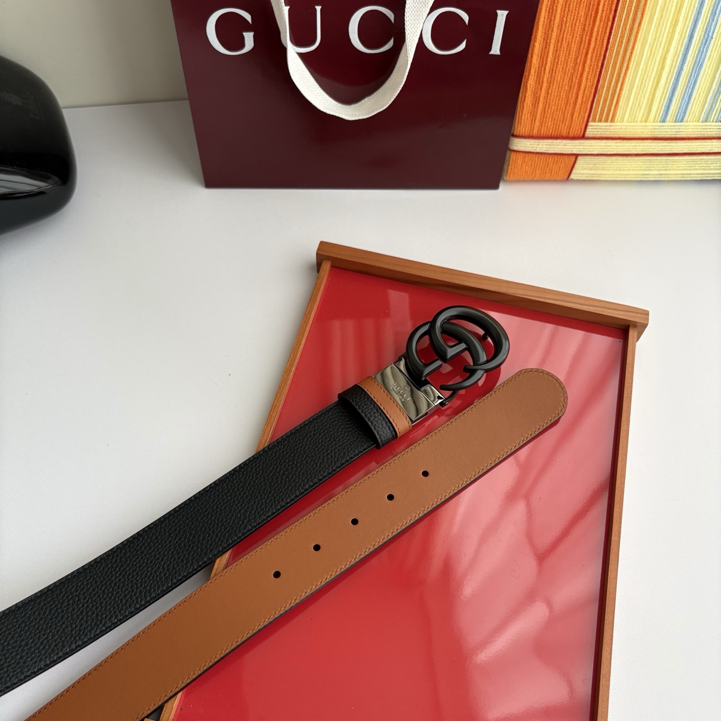 Gucci 经典原单品质，荔枝纹面搭土黄平纹底，精品旋转铜扣，精工制作，细节看图，实物拍摄，高端奢华，宽