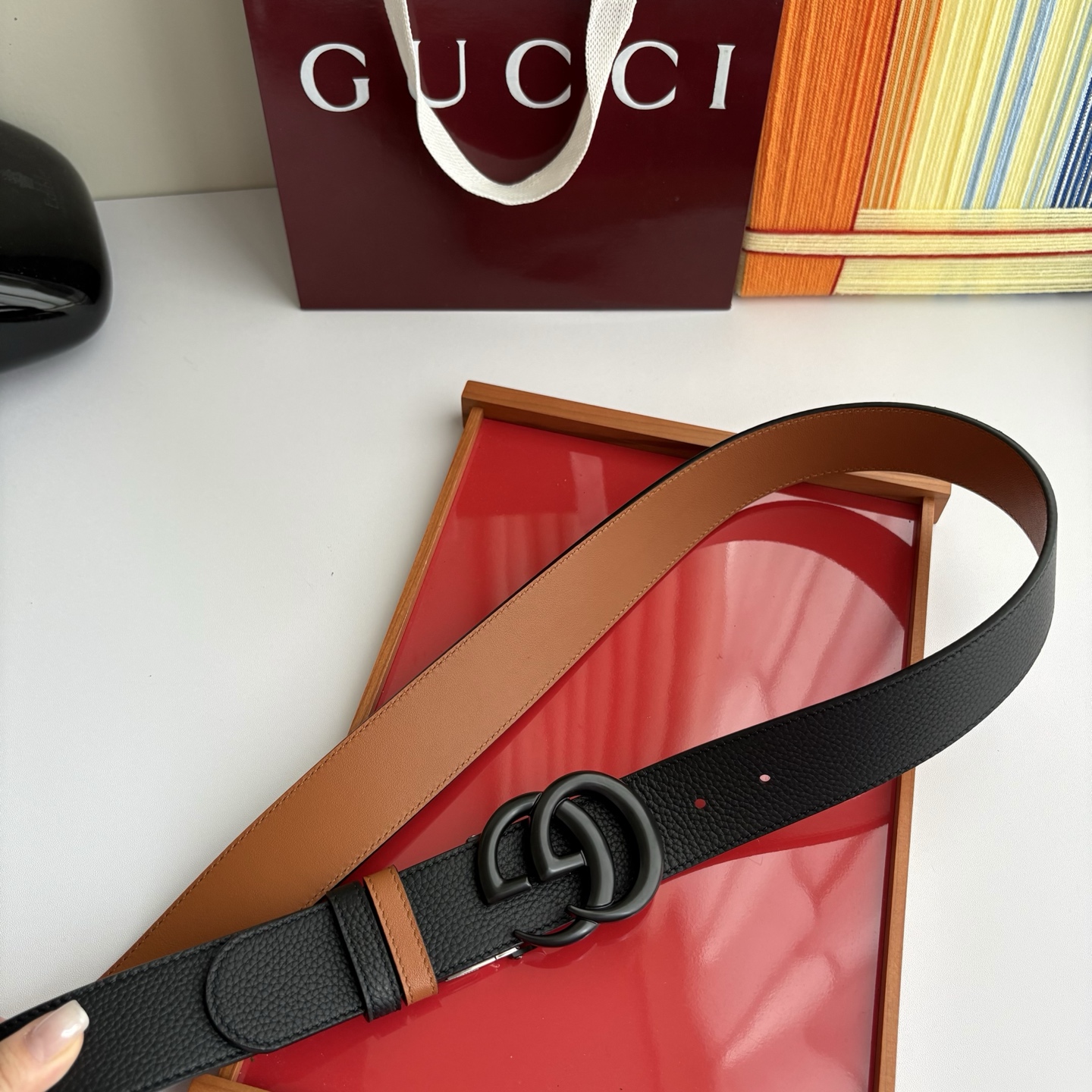 Gucci 经典原单品质，荔枝纹面搭土黄平纹底，精品旋转铜扣，精工制作，细节看图，实物拍摄，高端奢华，宽