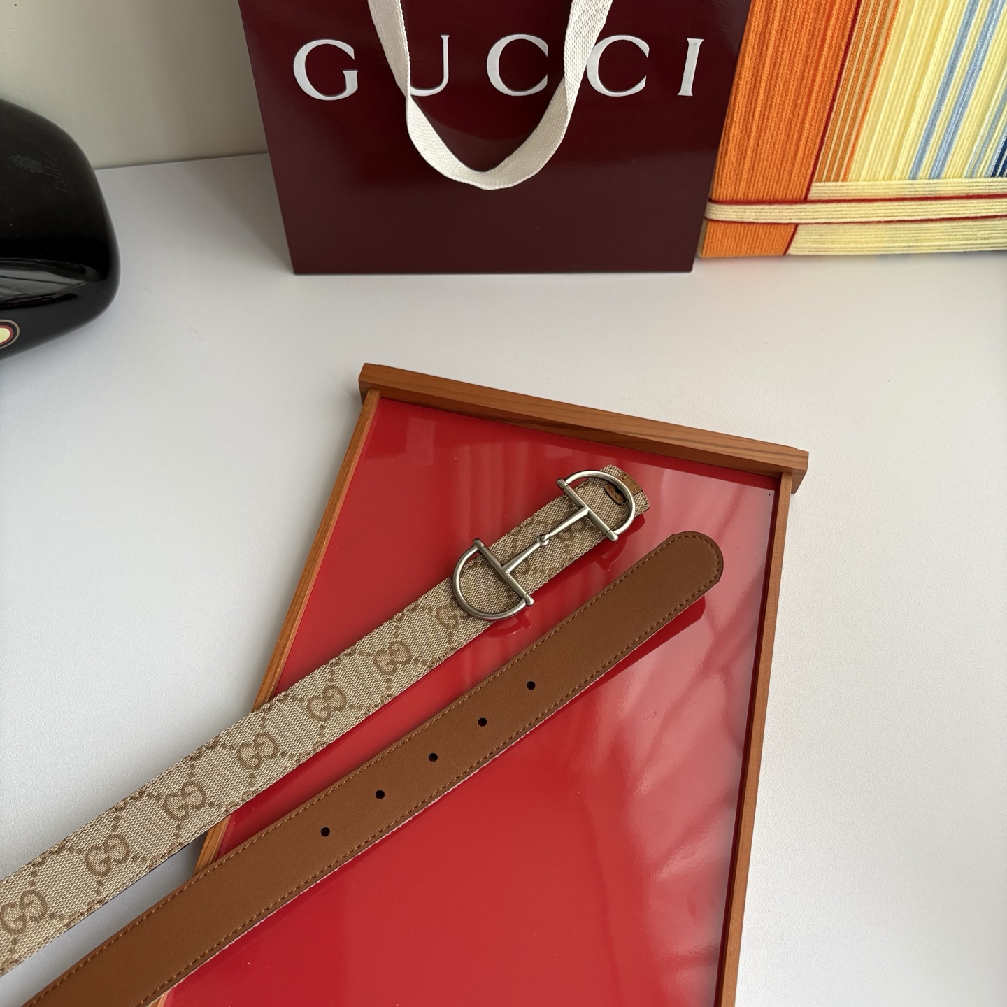 Gucci 经典原单品质，印花织布面搭配原版平纹底，精品铜扣，精工制作，细节看图，实物拍摄，高端奢华，宽