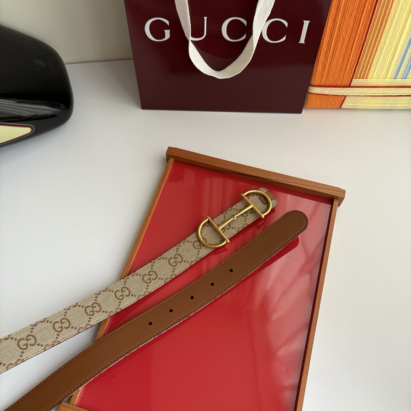 Gucci 经典原单品质，印花织布面搭配原版平纹底，精品铜扣，精工制作，细节看图，实物拍摄，高端奢华，宽
