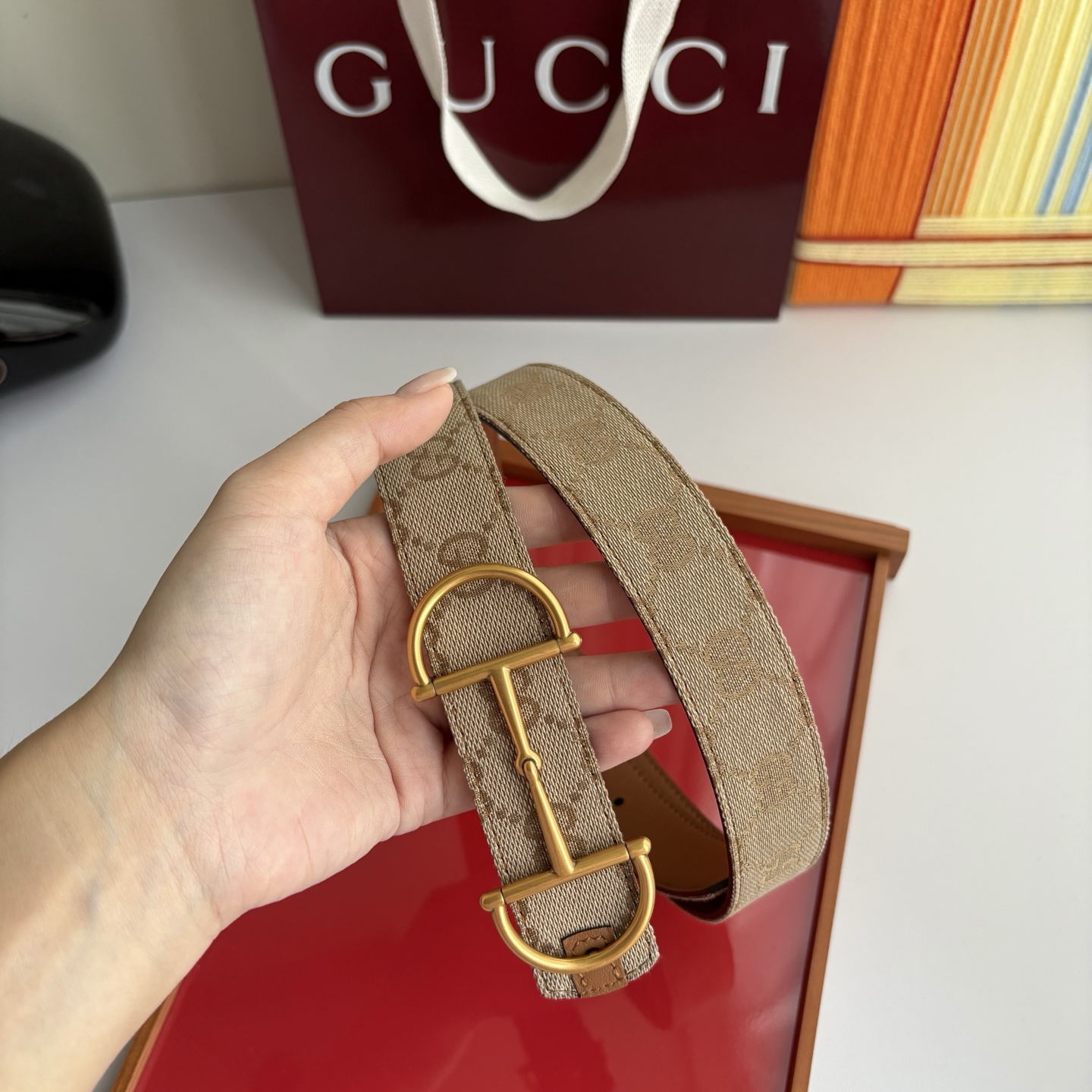 Gucci 经典原单品质，印花织布面搭配原版平纹底，精品铜扣，精工制作，细节看图，实物拍摄，高端奢华，宽