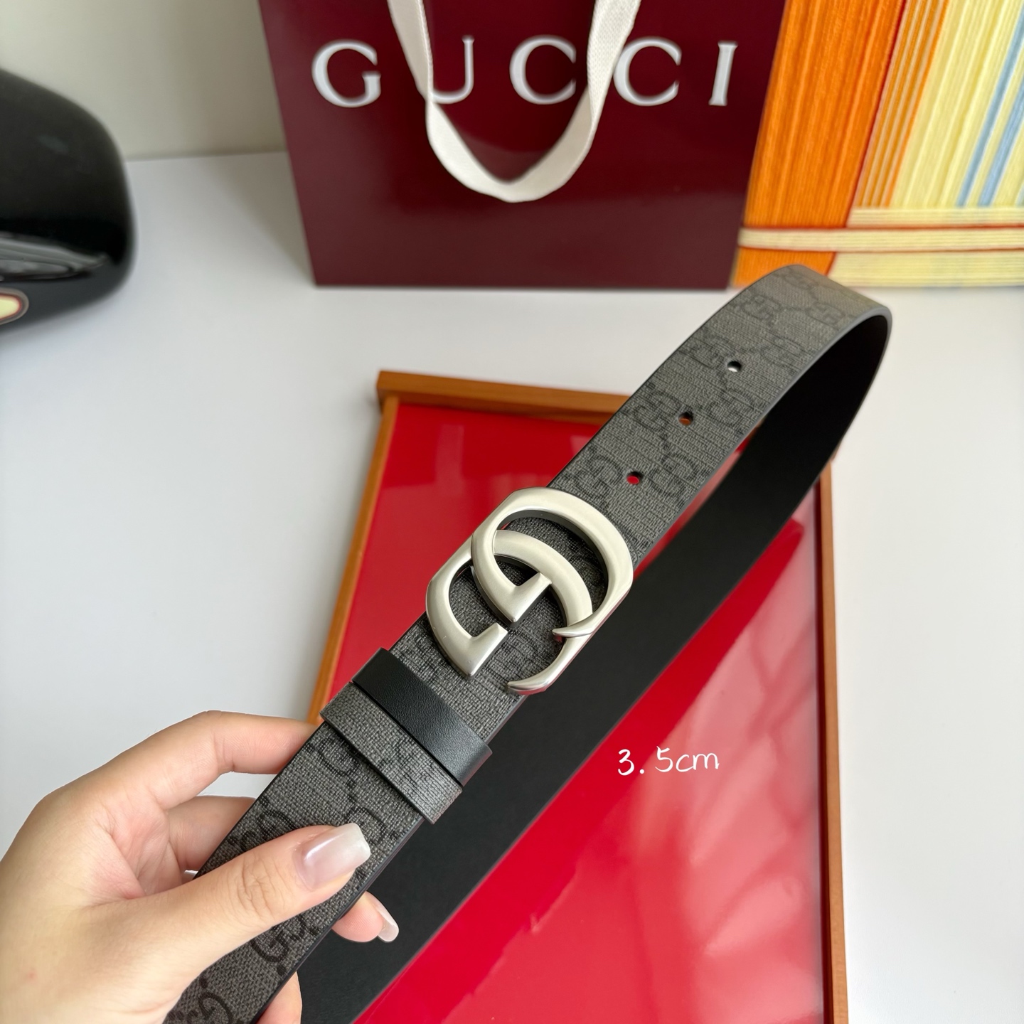 Gucci 经典原单品质，新款灰色Pvc印花搭配原版平纹底，精品挂扣，精工制作，细节看图，实物拍摄，高端
