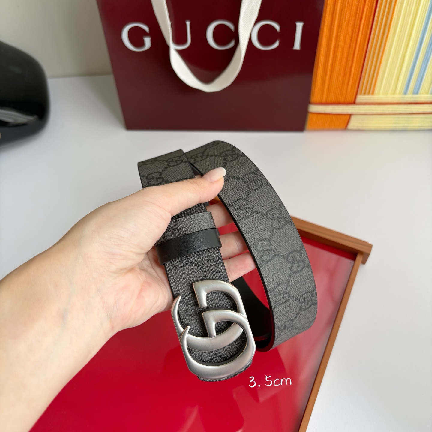 Gucci 经典原单品质，新款灰色Pvc印花搭配原版平纹底，精品挂扣，精工制作，细节看图，实物拍摄，高端