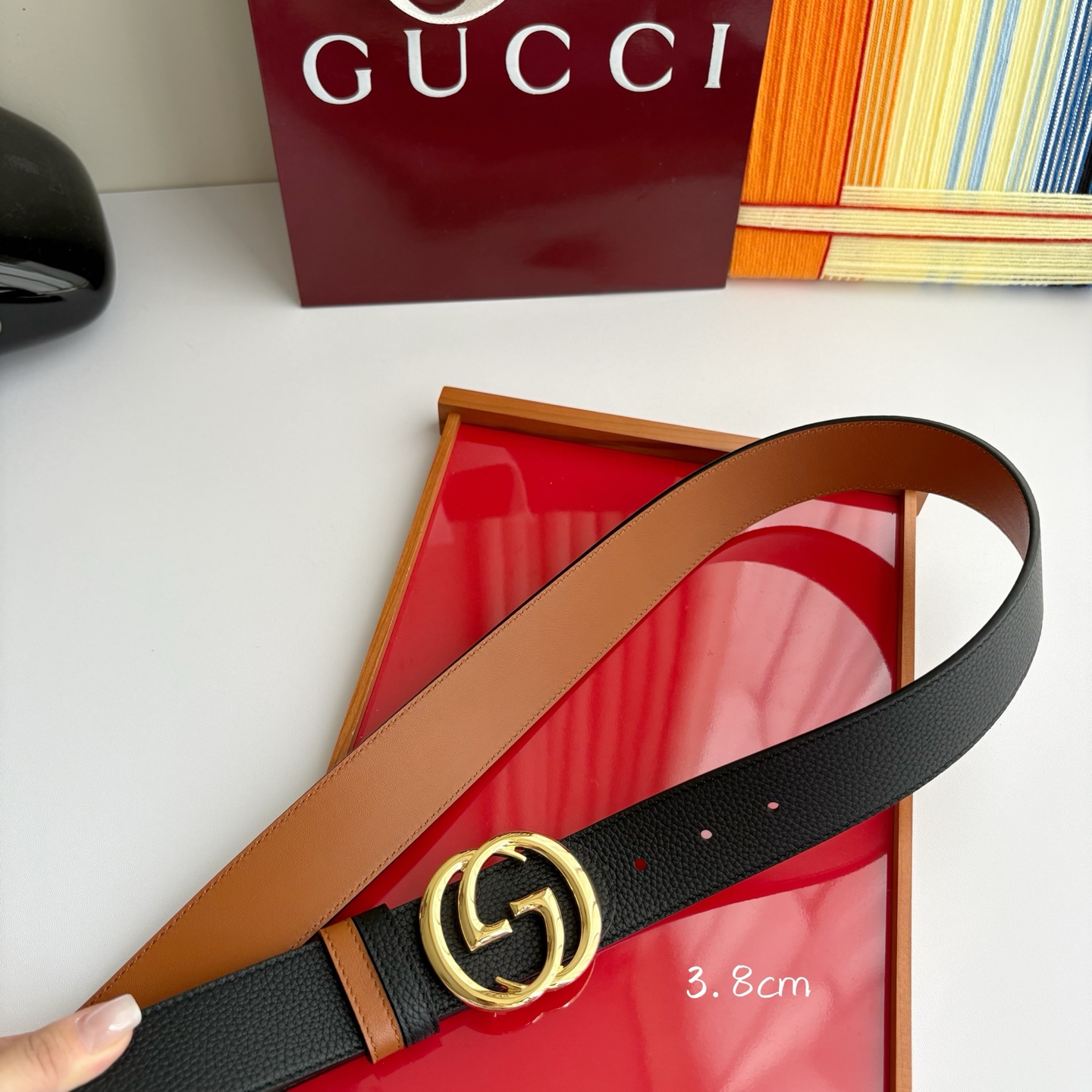 Gucci 经典原单品质，荔枝纹面搭土黄平纹底，精品铜扣，精工制作，细节看图，实物拍摄，高端奢华，宽度3