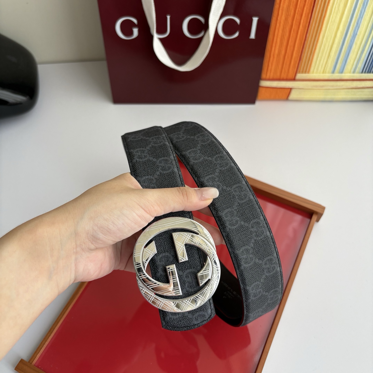 Gucci 经典原单品质，经典印花面搭配原版平纹底，精品钢扣，精工制作，细节看图，实物拍摄，高端奢华，宽