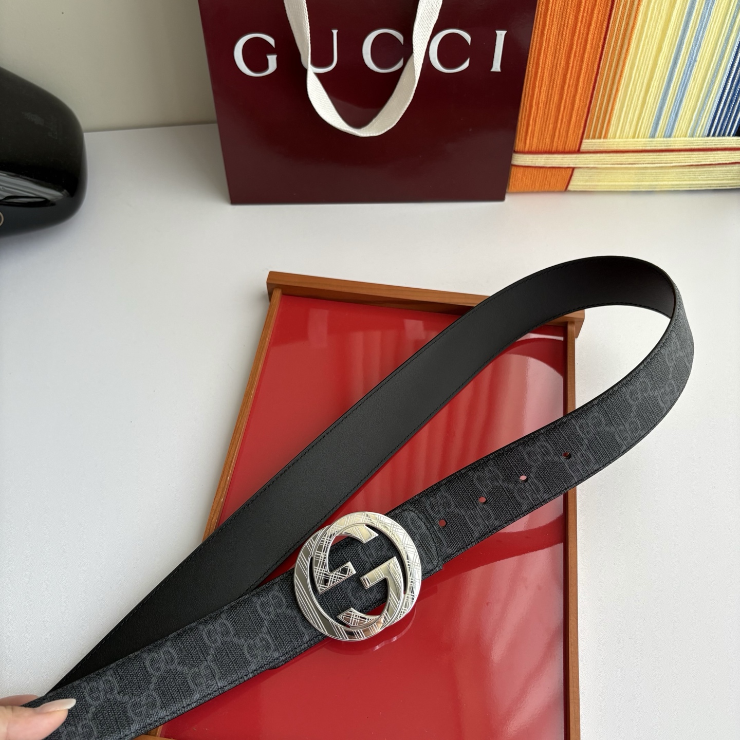 Gucci 经典原单品质，经典印花面搭配原版平纹底，精品钢扣，精工制作，细节看图，实物拍摄，高端奢华，宽