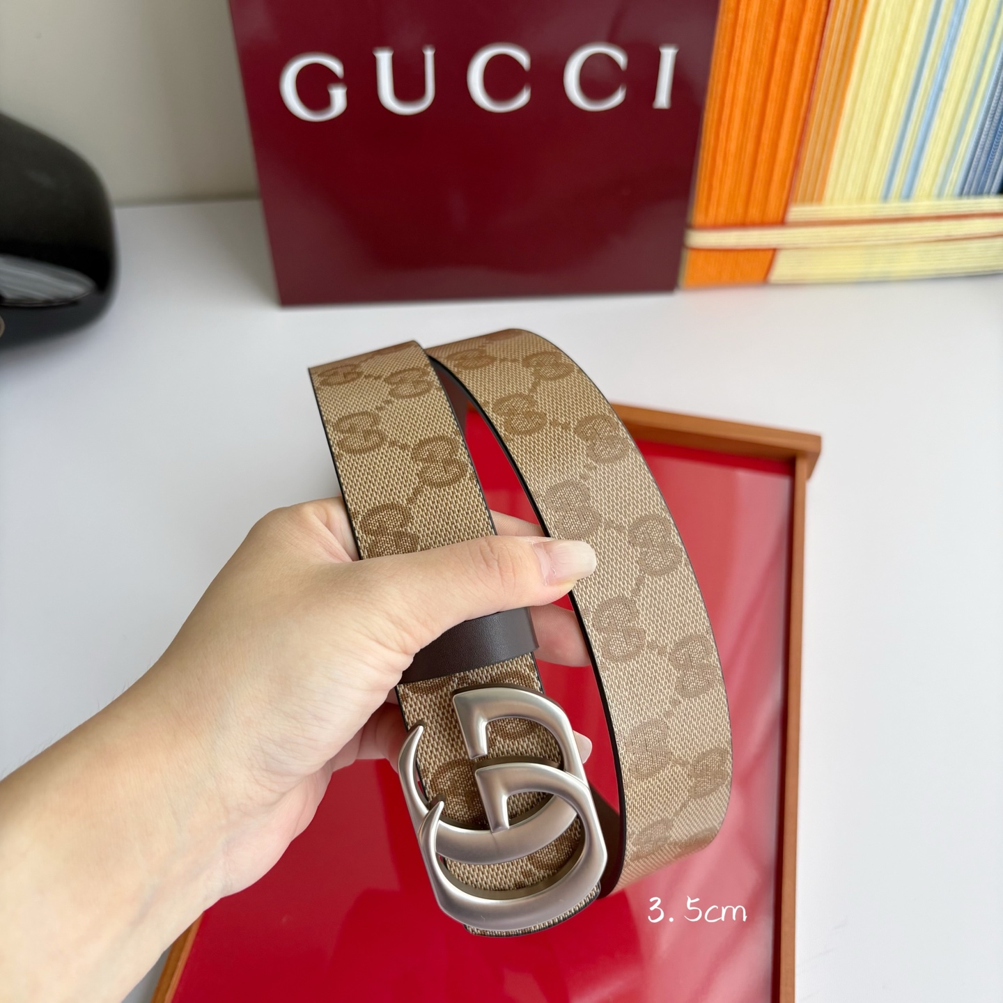 Gucci 经典原单品质，新款杏色Pvc印花搭配原版平纹底，精品挂扣，精工制作，细节看图，实物拍摄，高端
