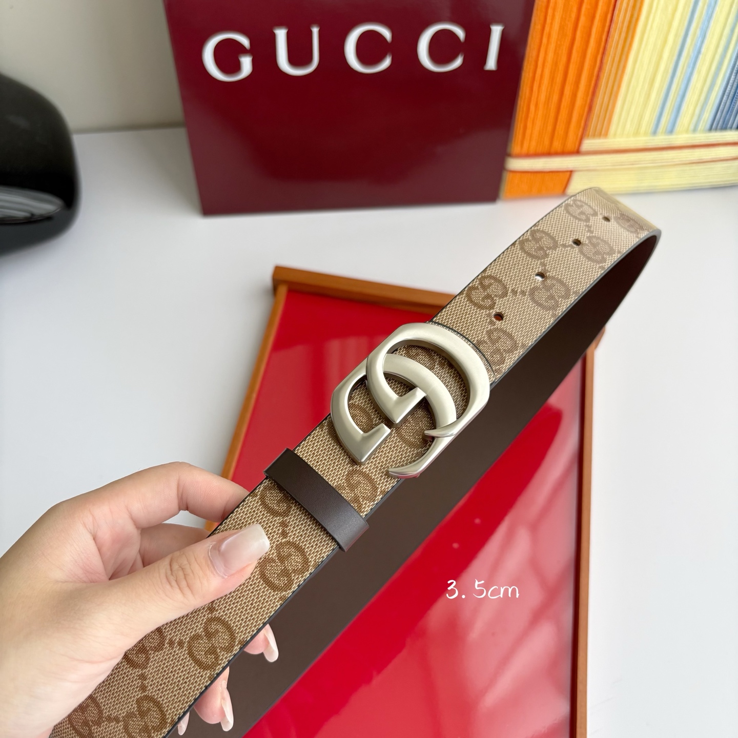 Gucci 经典原单品质，新款杏色Pvc印花搭配原版平纹底，精品挂扣，精工制作，细节看图，实物拍摄，高端