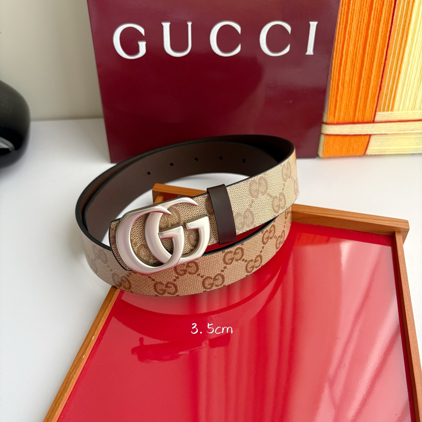 Gucci 经典原单品质，新款杏色Pvc印花搭配原版平纹底，精品挂扣，精工制作，细节看图，实物拍摄，高端