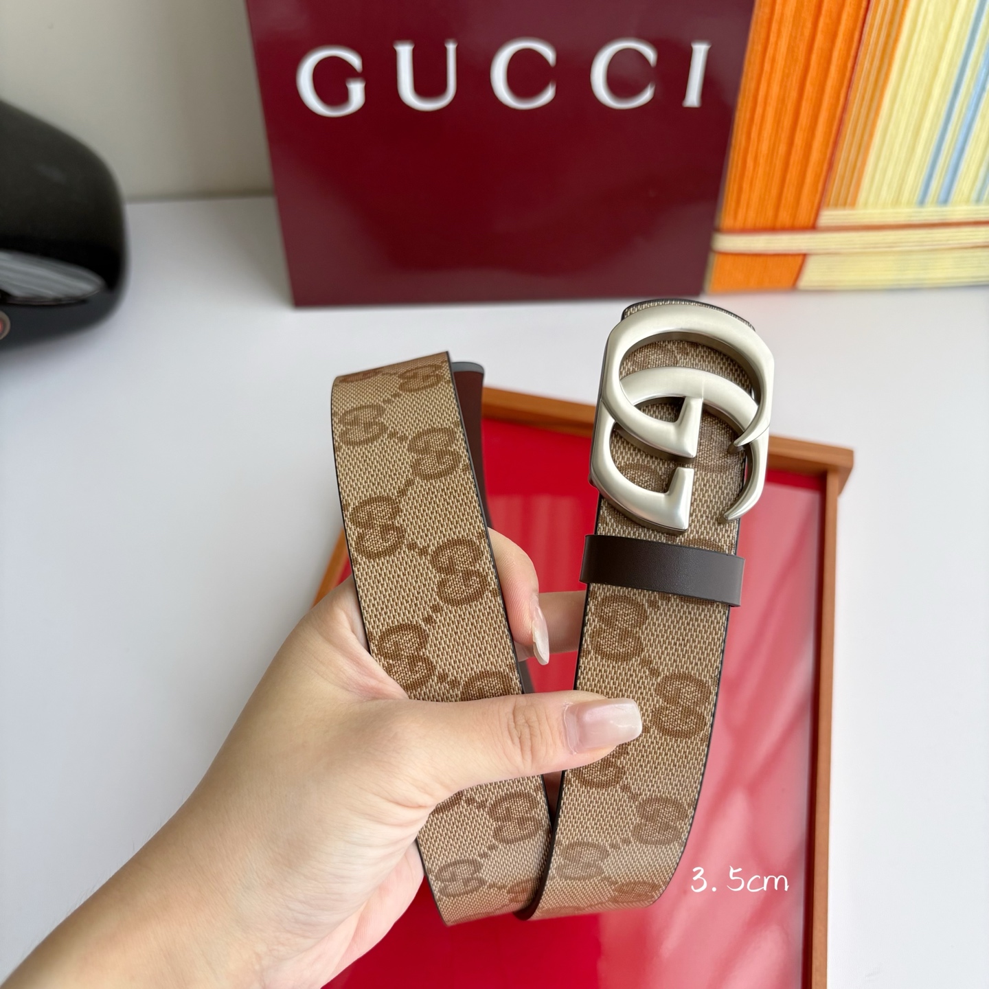 Gucci 经典原单品质，新款杏色Pvc印花搭配原版平纹底，精品挂扣，精工制作，细节看图，实物拍摄，高端