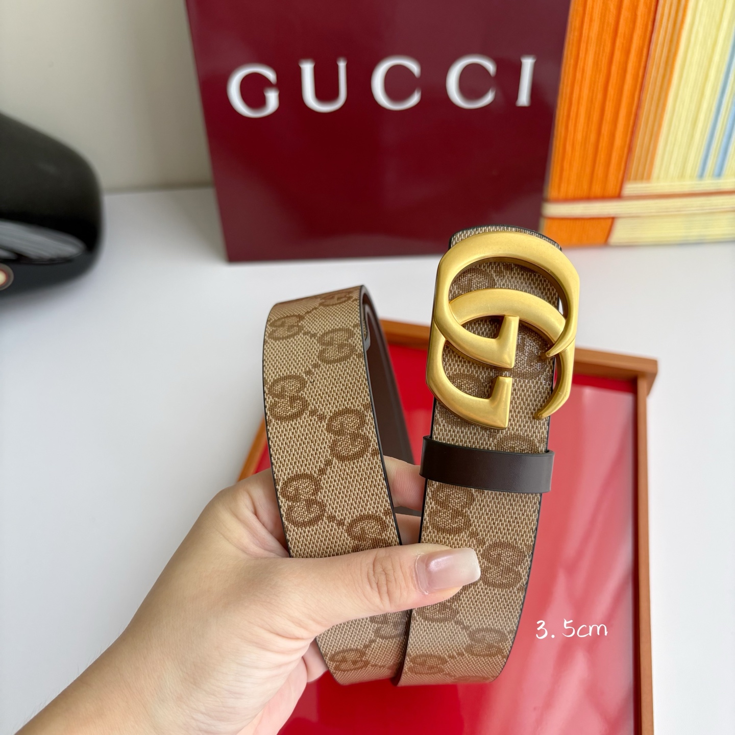 Gucci 经典原单品质，新款杏色Pvc印花搭配原版平纹底，精品挂扣，精工制作，细节看图，实物拍摄，高端