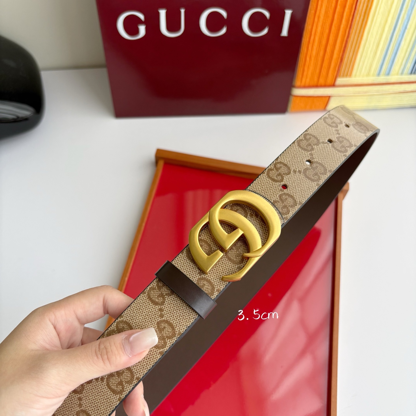 Gucci 经典原单品质，新款杏色Pvc印花搭配原版平纹底，精品挂扣，精工制作，细节看图，实物拍摄，高端