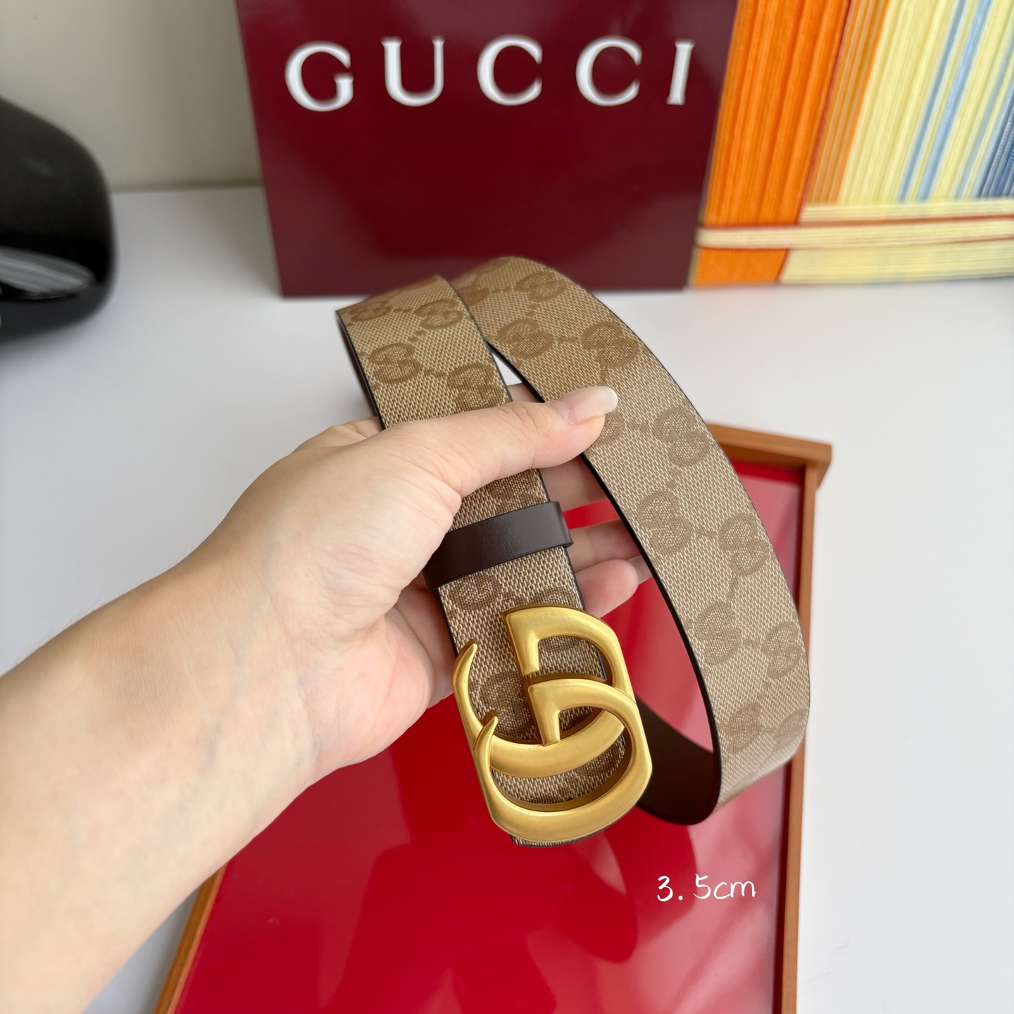 Gucci 经典原单品质，新款杏色Pvc印花搭配原版平纹底，精品挂扣，精工制作，细节看图，实物拍摄，高端