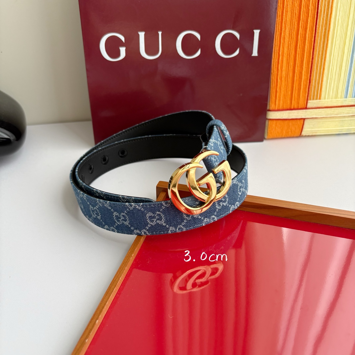 Gucci 经典原单品质，牛仔织布面搭配原版平纹底，精品铜扣，精工制作，细节看图，实物拍摄，高端奢华，宽