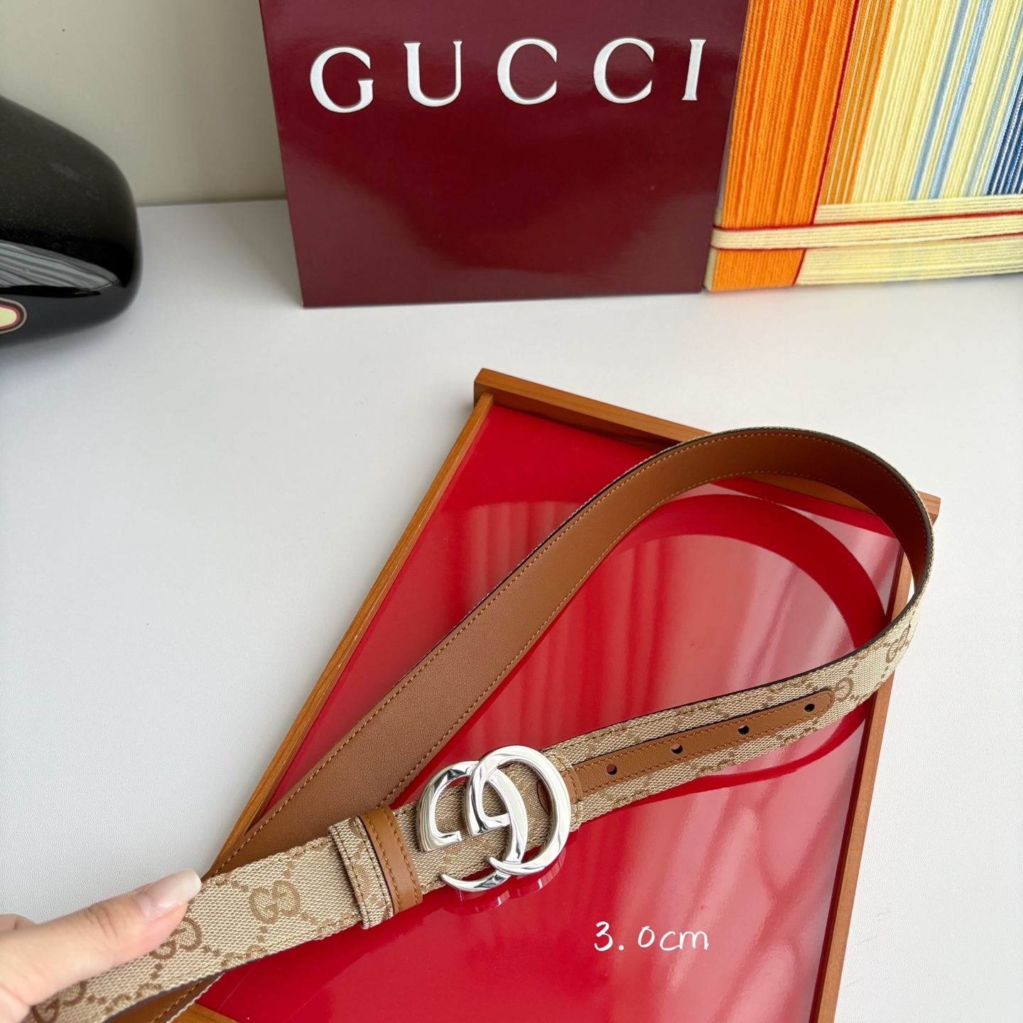 Gucci 经典原单品质，印花织布面搭配原版平纹底，精品铜扣，精工制作，细节看图，实物拍摄，高端奢华，宽