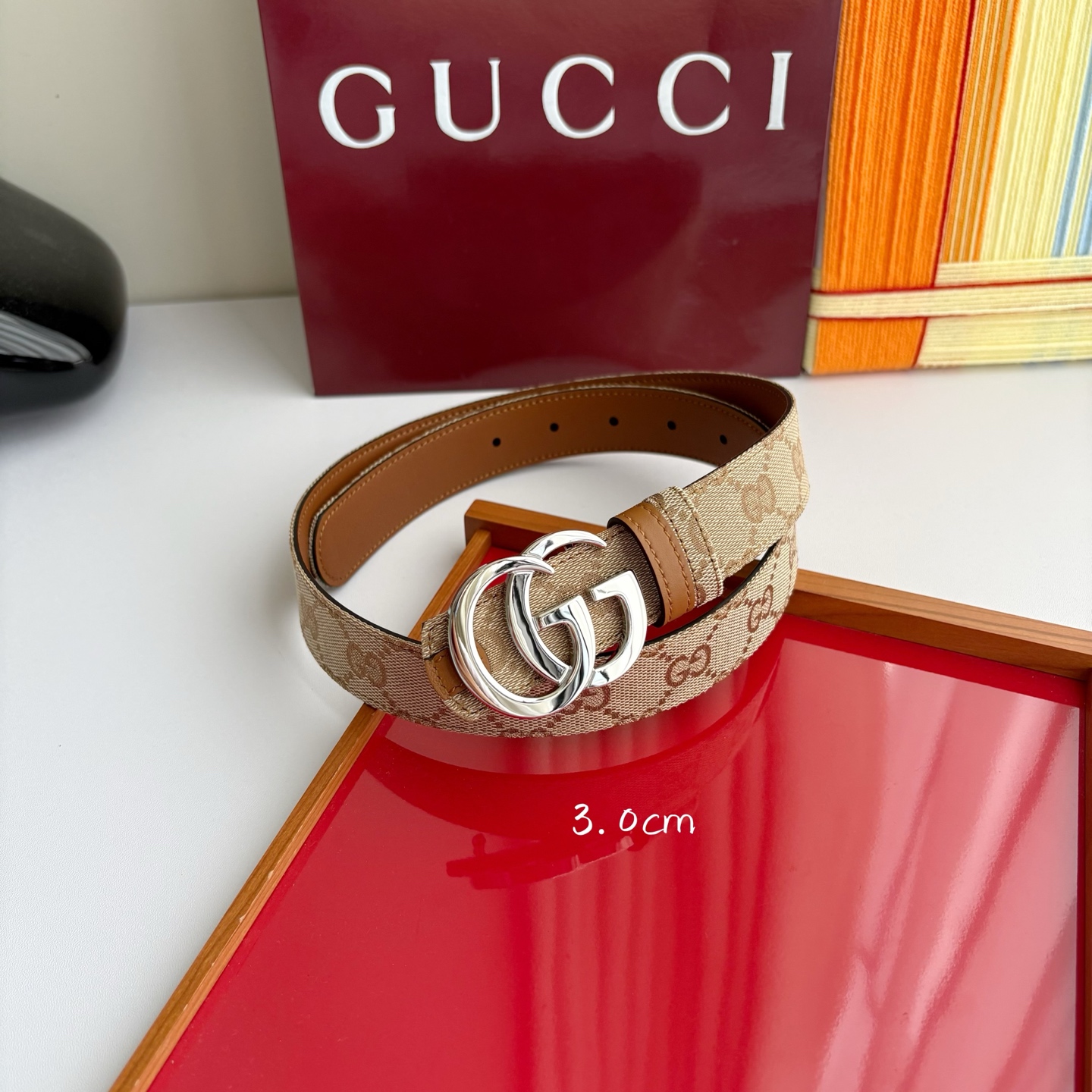 Gucci 经典原单品质，印花织布面搭配原版平纹底，精品铜扣，精工制作，细节看图，实物拍摄，高端奢华，宽