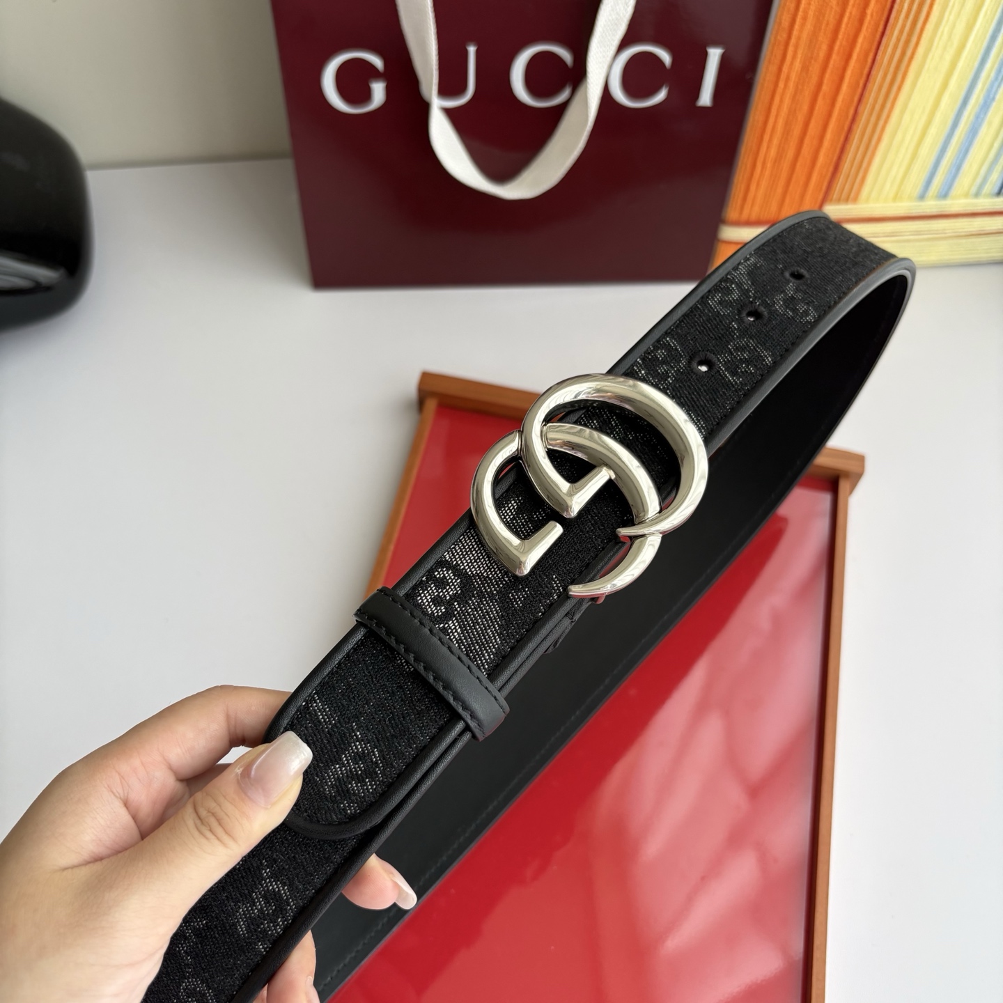 Gucci 经典原单品质，印花织布面搭配原版平纹底，精品铜扣，精工制作，细节看图，实物拍摄，高端奢华，宽