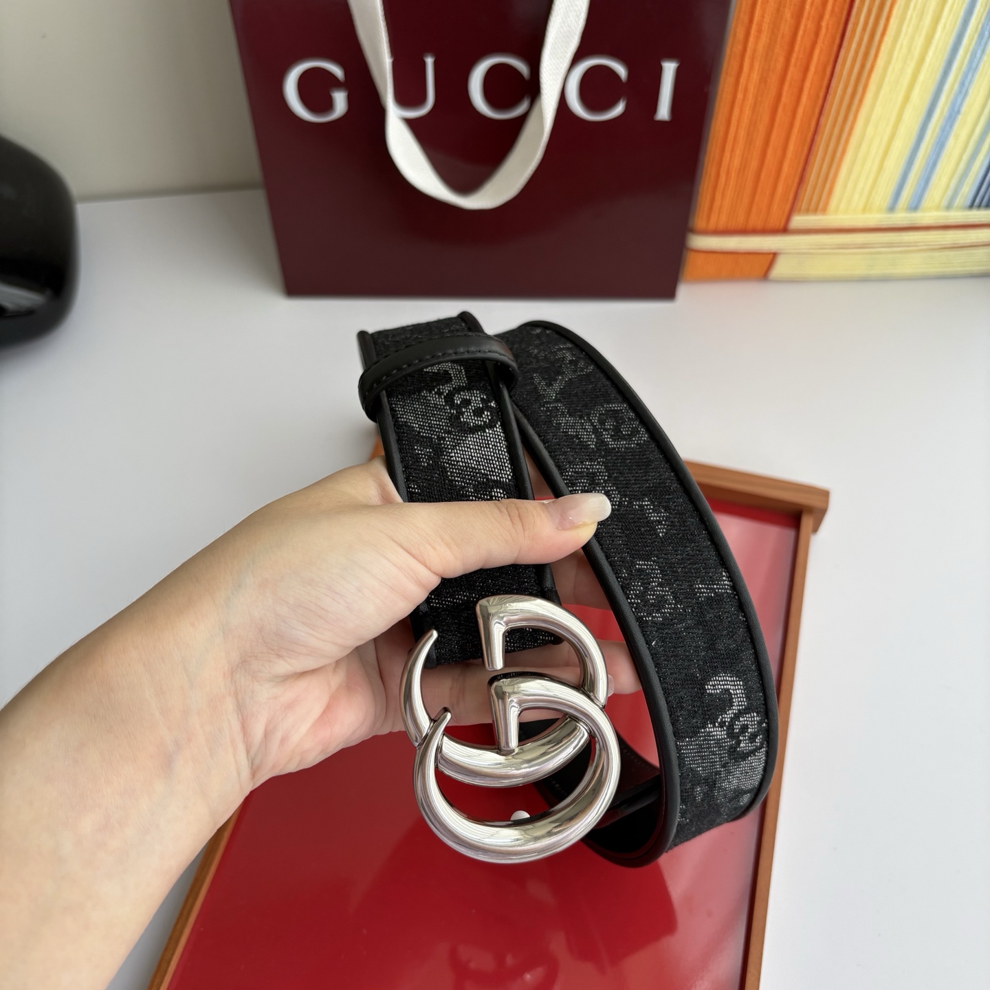 Gucci 经典原单品质，印花织布面搭配原版平纹底，精品铜扣，精工制作，细节看图，实物拍摄，高端奢华，宽