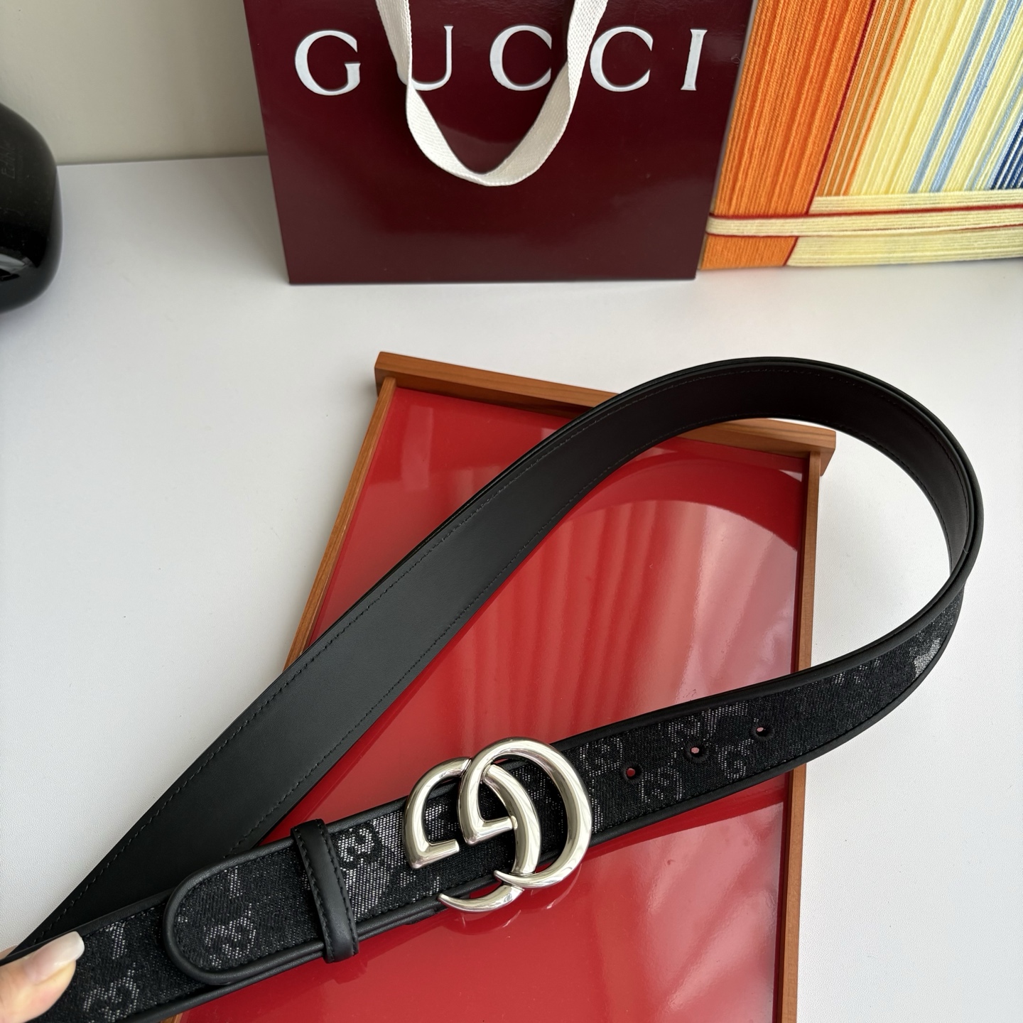 Gucci 经典原单品质，印花织布面搭配原版平纹底，精品铜扣，精工制作，细节看图，实物拍摄，高端奢华，宽