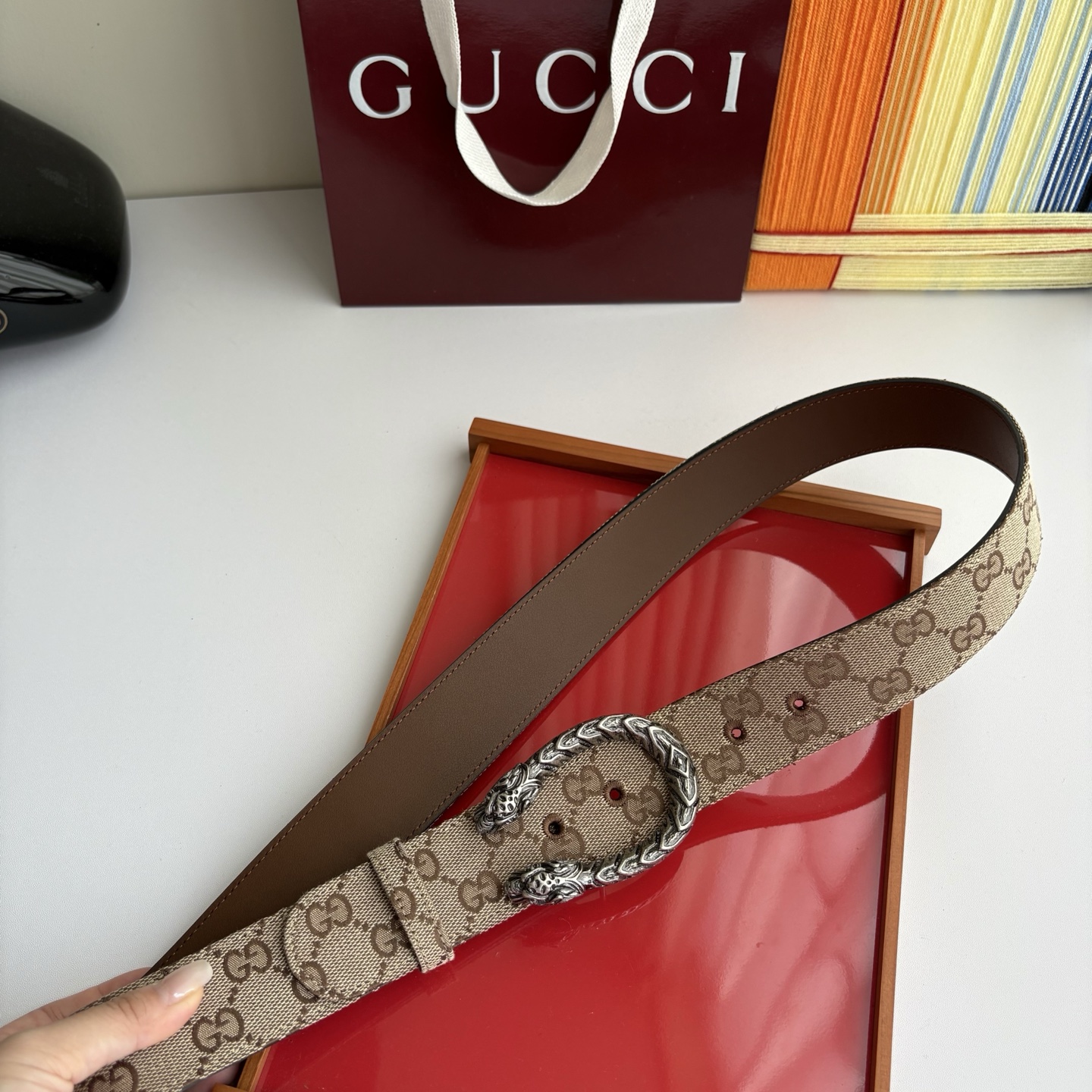Gucci 经典原单品质，印花织布面搭配原版平纹底，精品铜扣，精工制作，细节看图，实物拍摄，高端奢华，宽