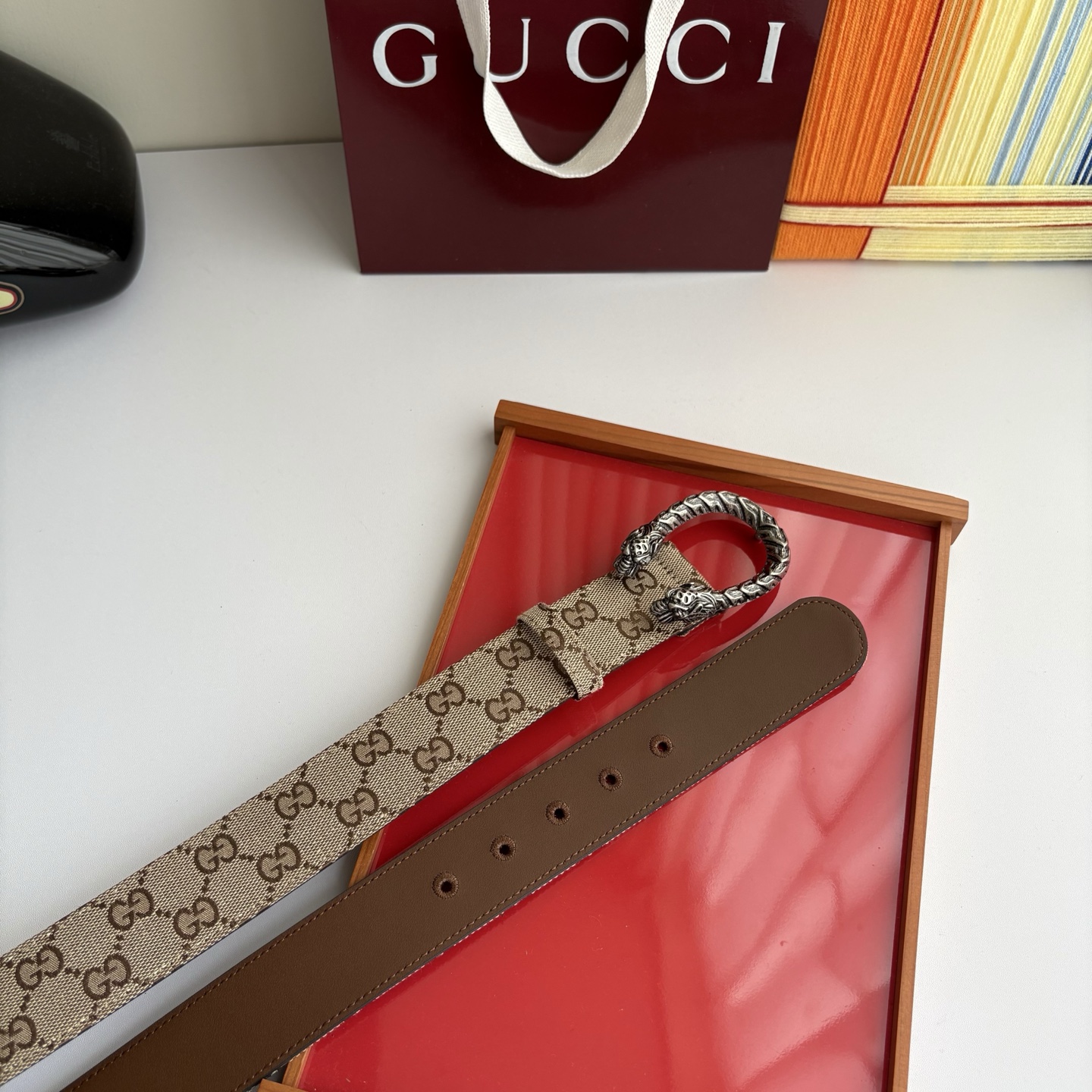 Gucci 经典原单品质，印花织布面搭配原版平纹底，精品铜扣，精工制作，细节看图，实物拍摄，高端奢华，宽