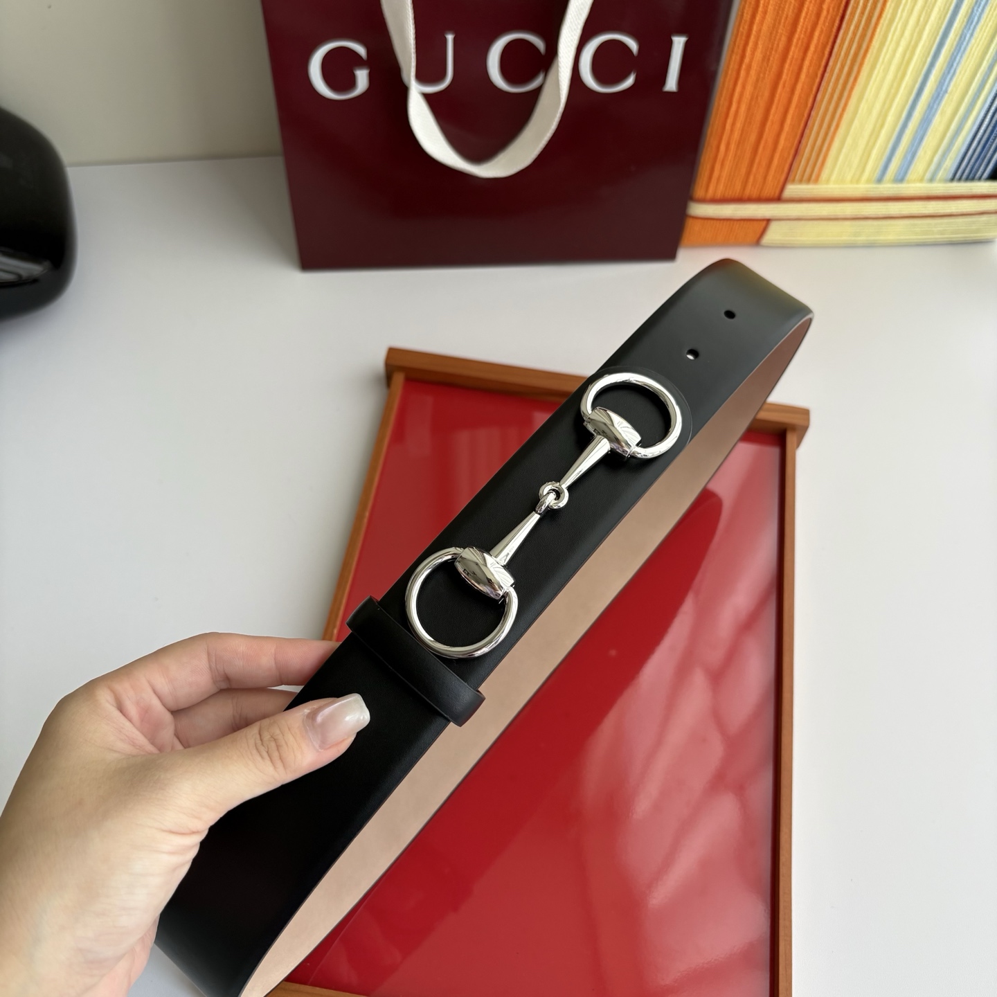 Gucci 经典原单品质，平纹树膏沙底，时尚腰封，精工制作，细节看图，实物拍摄，高端奢华，宽度4.0cm