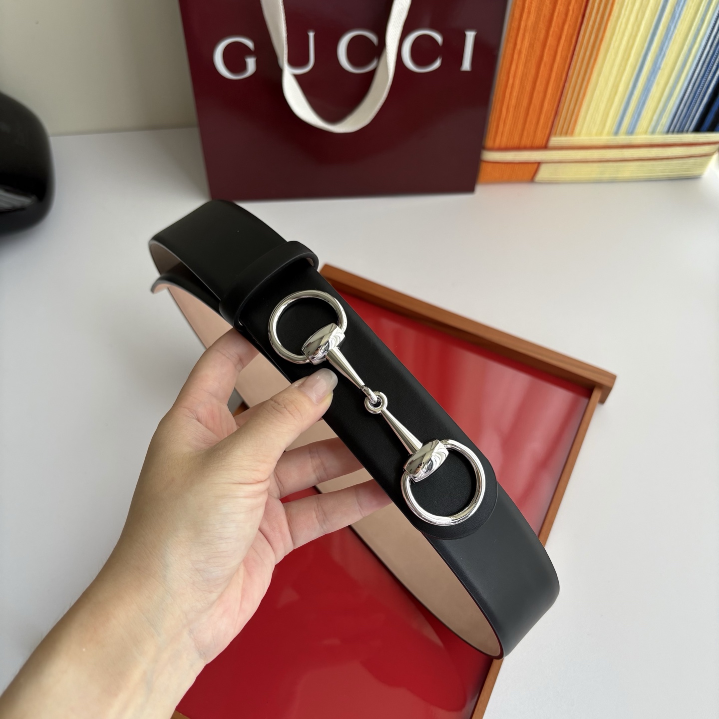 Gucci 经典原单品质，平纹树膏沙底，时尚腰封，精工制作，细节看图，实物拍摄，高端奢华，宽度4.0cm