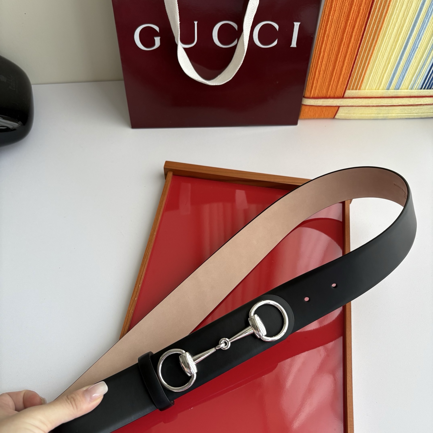 Gucci 经典原单品质，平纹树膏沙底，时尚腰封，精工制作，细节看图，实物拍摄，高端奢华，宽度4.0cm