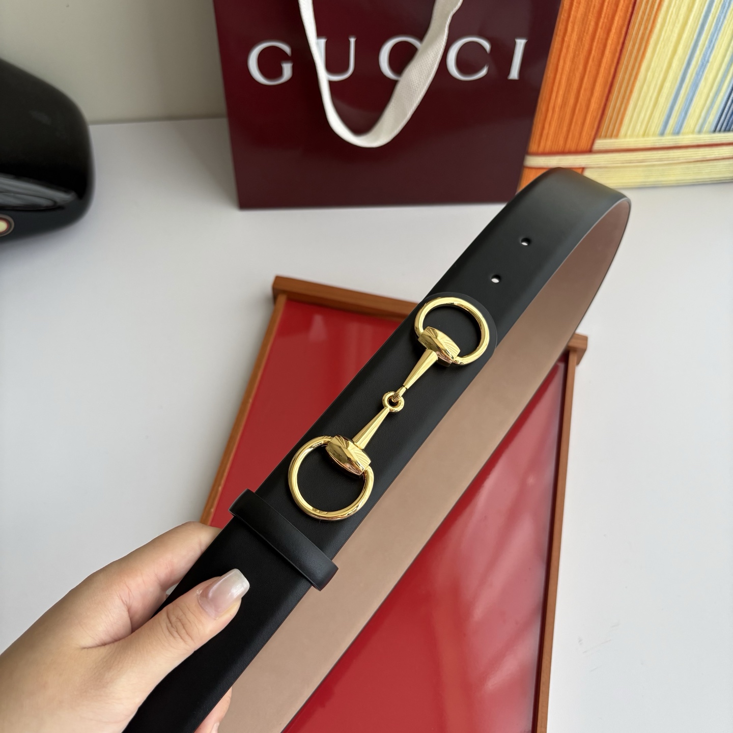 Gucci 经典原单品质，平纹树膏沙底，时尚腰封，精工制作，细节看图，实物拍摄，高端奢华，宽度4.0cm
