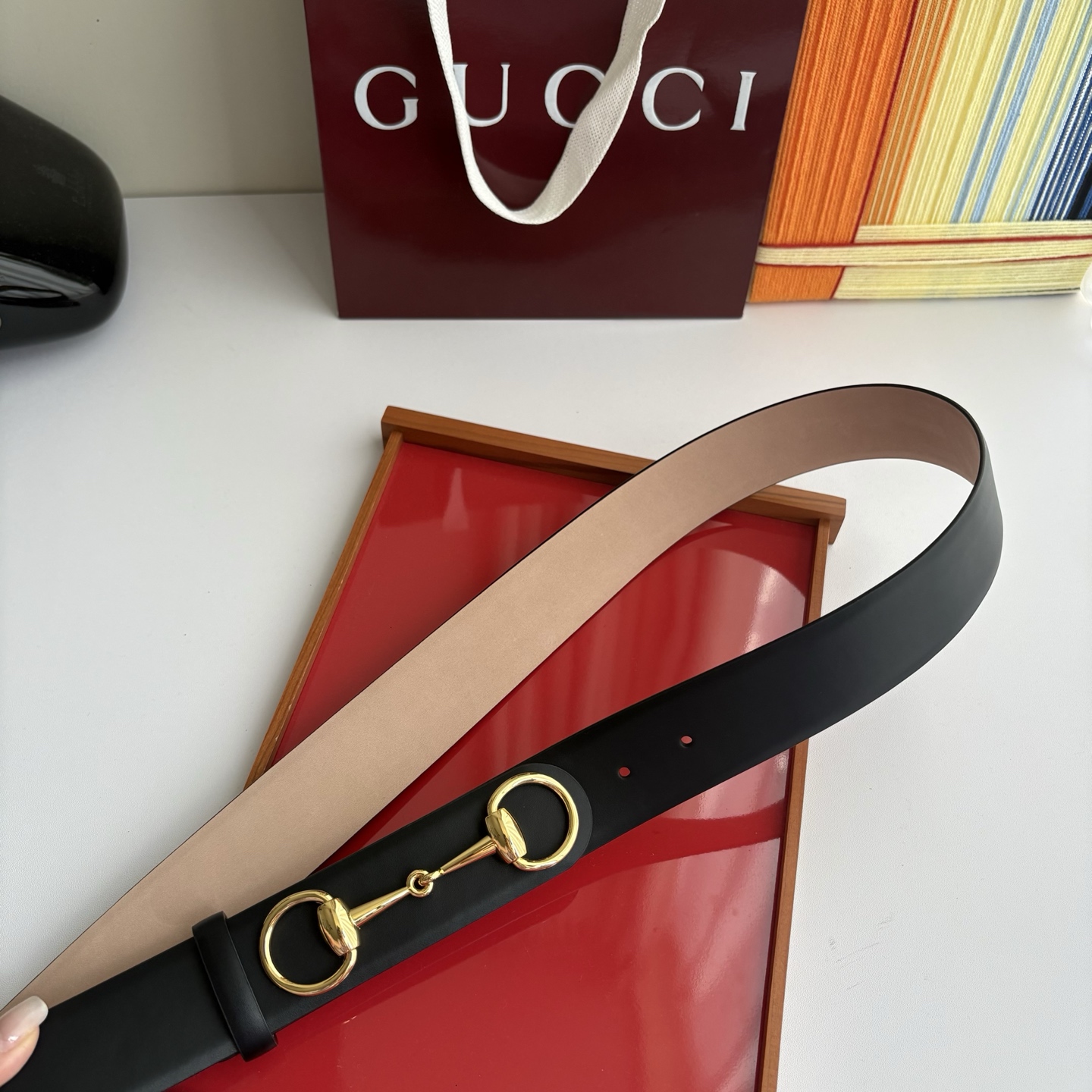 Gucci 经典原单品质，平纹树膏沙底，时尚腰封，精工制作，细节看图，实物拍摄，高端奢华，宽度4.0cm