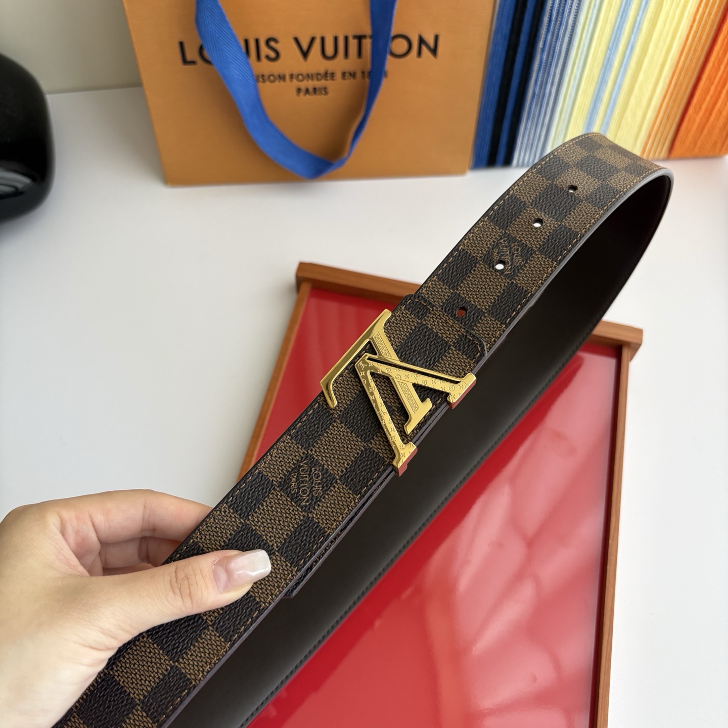 LOUIS VUITTON经典原单品质，一面经典Pvc印花一面平纹搭配原单精品钢扣，精工制作，细节看图，