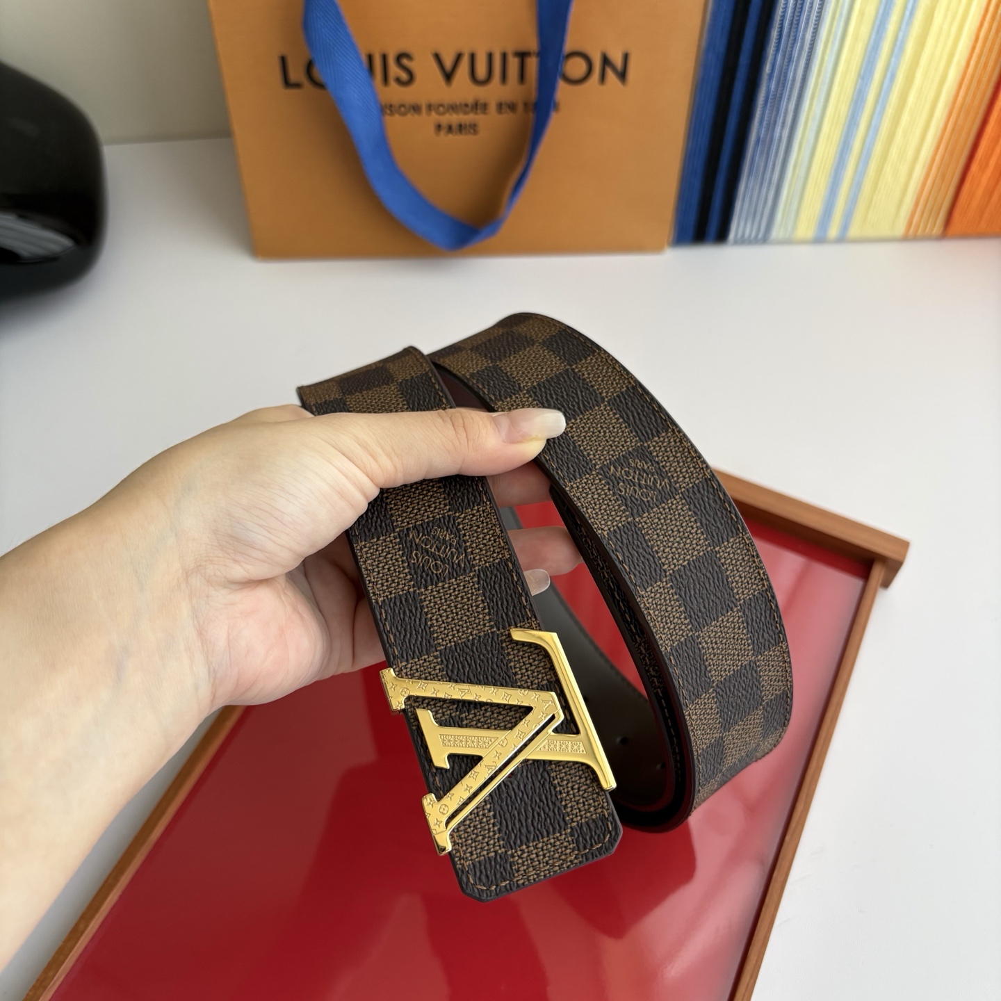 LOUIS VUITTON经典原单品质，一面经典Pvc印花一面平纹搭配原单精品钢扣，精工制作，细节看图，