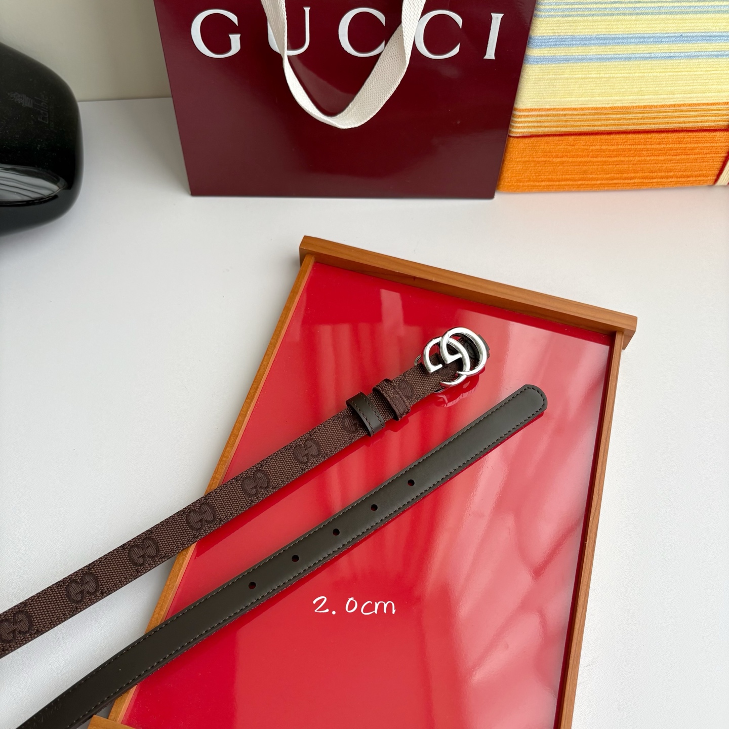 Gucci 经典原单品质，印花织布面搭配原版平纹底，精品铜扣，精工制作，细节看图，实物拍摄，高端奢华，宽