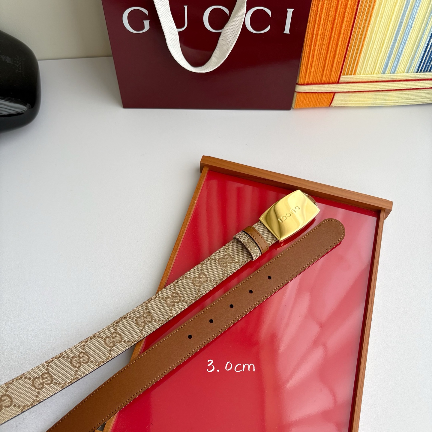 Gucci 经典原单品质，印花织布面搭配原版平纹底，精品铜扣，精工制作，细节看图，实物拍摄，高端奢华，宽