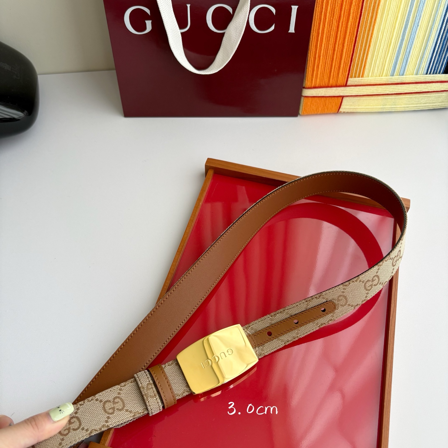 Gucci 经典原单品质，印花织布面搭配原版平纹底，精品铜扣，精工制作，细节看图，实物拍摄，高端奢华，宽