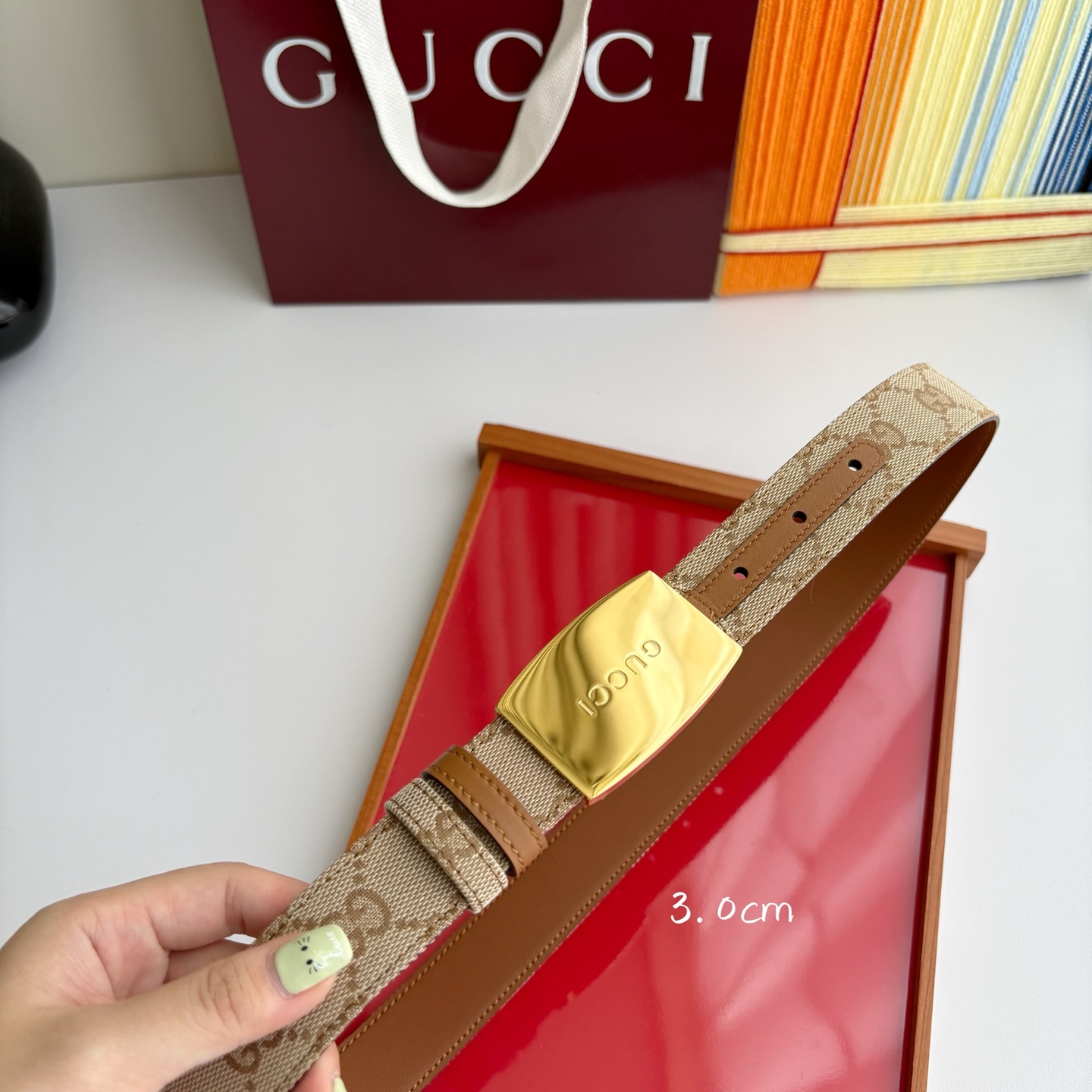 Gucci 经典原单品质，印花织布面搭配原版平纹底，精品铜扣，精工制作，细节看图，实物拍摄，高端奢华，宽