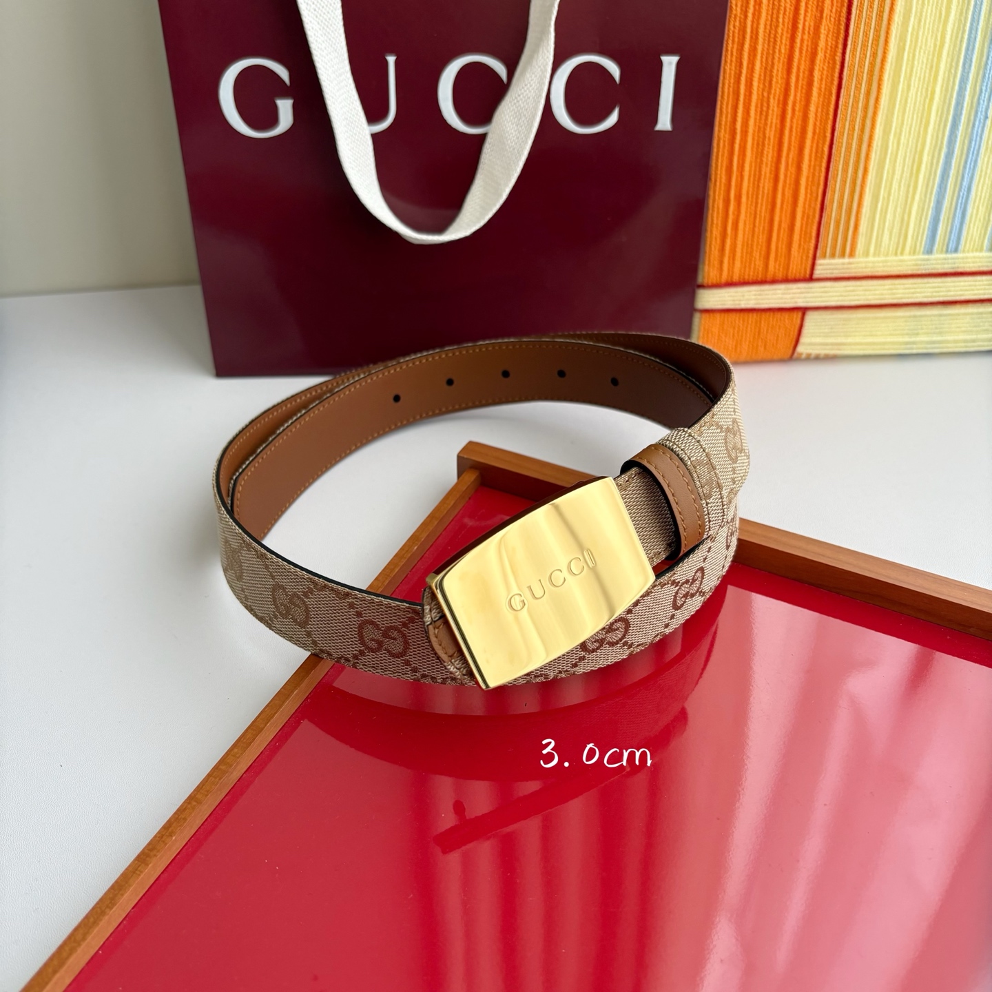 Gucci 经典原单品质，印花织布面搭配原版平纹底，精品铜扣，精工制作，细节看图，实物拍摄，高端奢华，宽