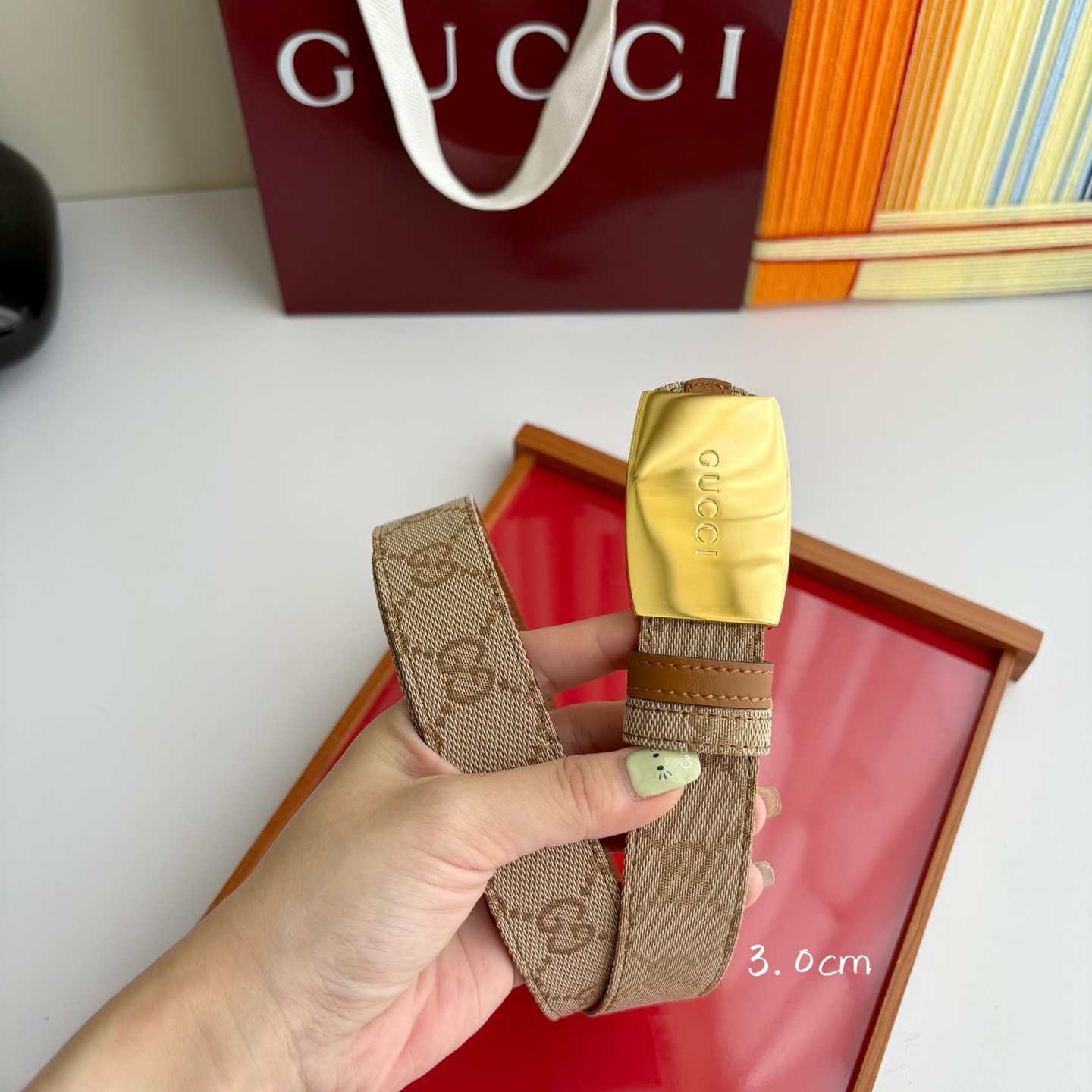 Gucci 经典原单品质，印花织布面搭配原版平纹底，精品铜扣，精工制作，细节看图，实物拍摄，高端奢华，宽