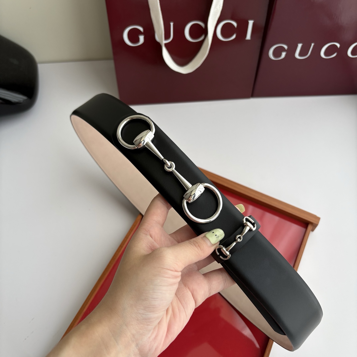 Gucci 经典原单品质，平纹树膏沙底，时尚腰封，精工制作，细节看图，实物拍摄，高端奢华，宽度4.0cm
